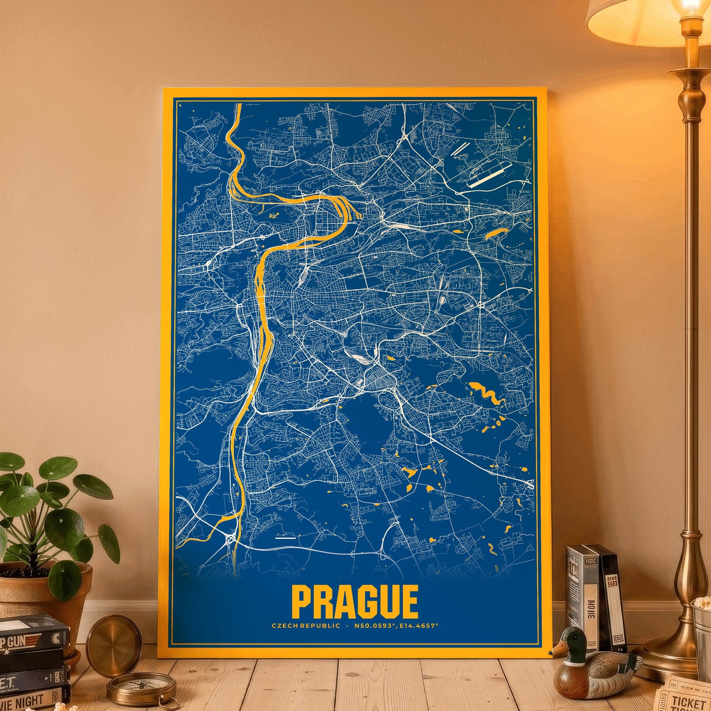 Prague Blockbuster Map Poster