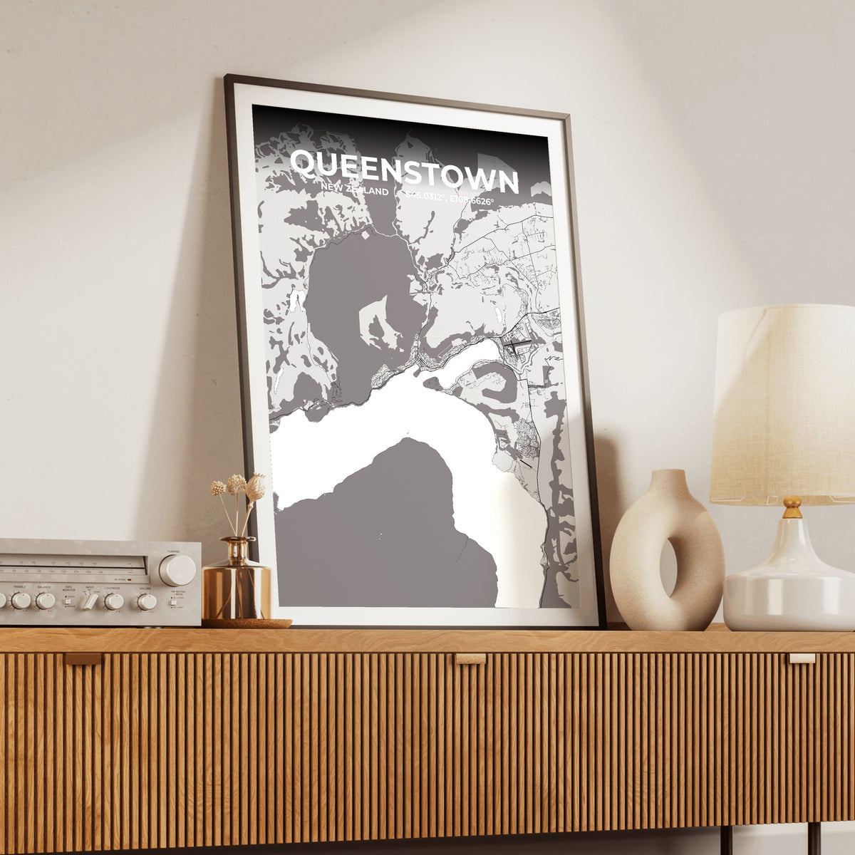 Queenstown Ash Map Poster