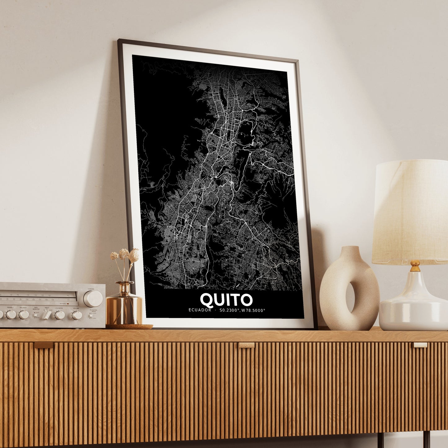 Quito Elegant Map Poster