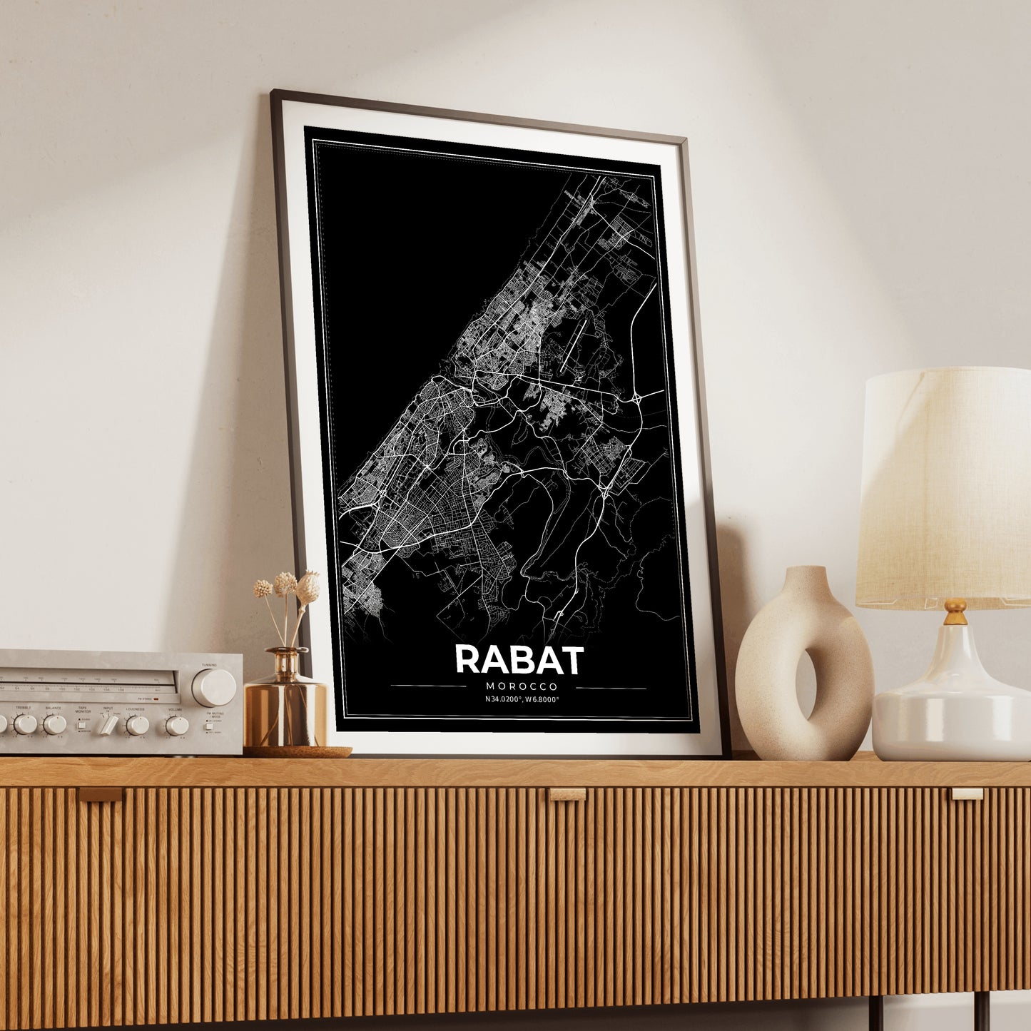 Rabat Modern Map Poster