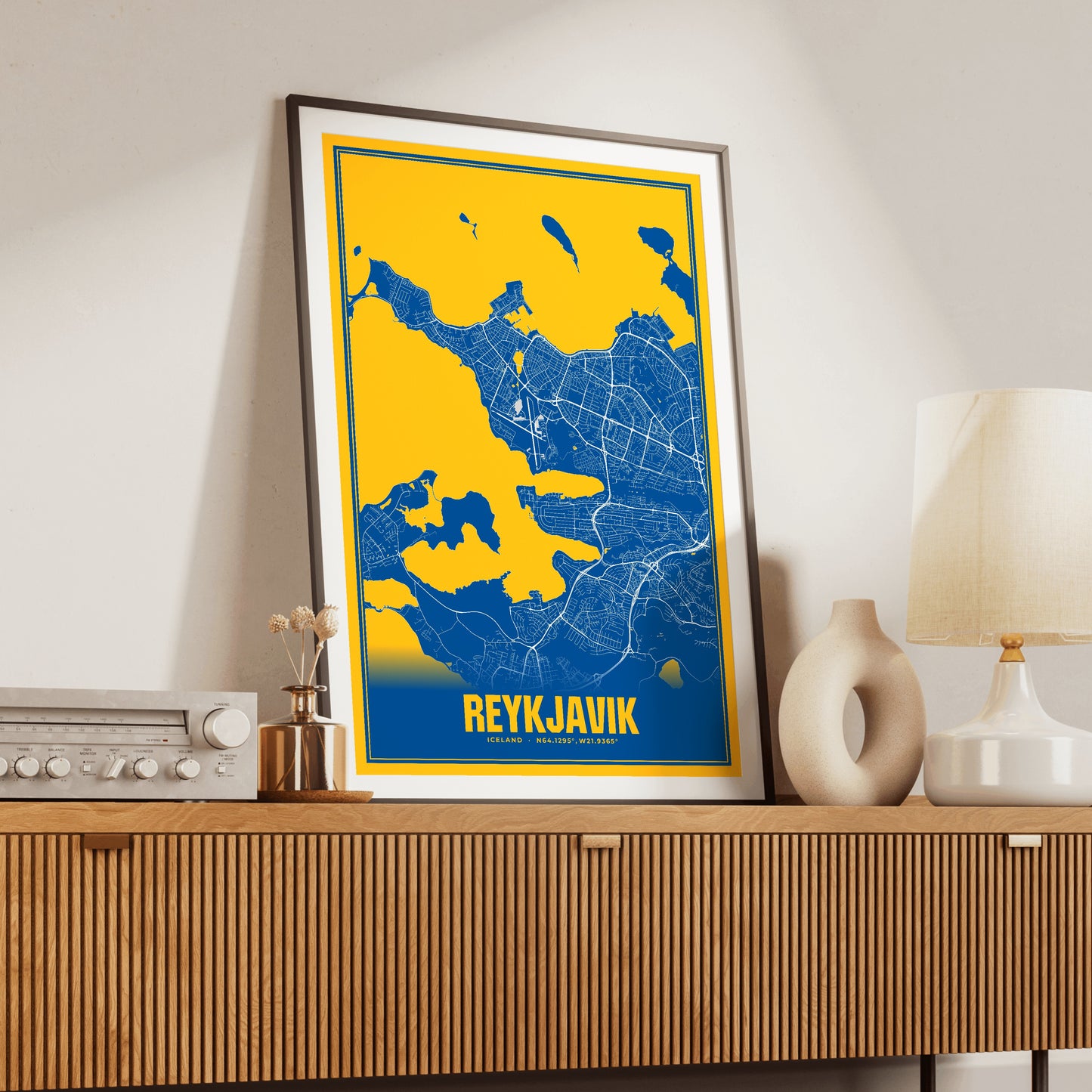 Reykjavik Blockbuster Map Poster