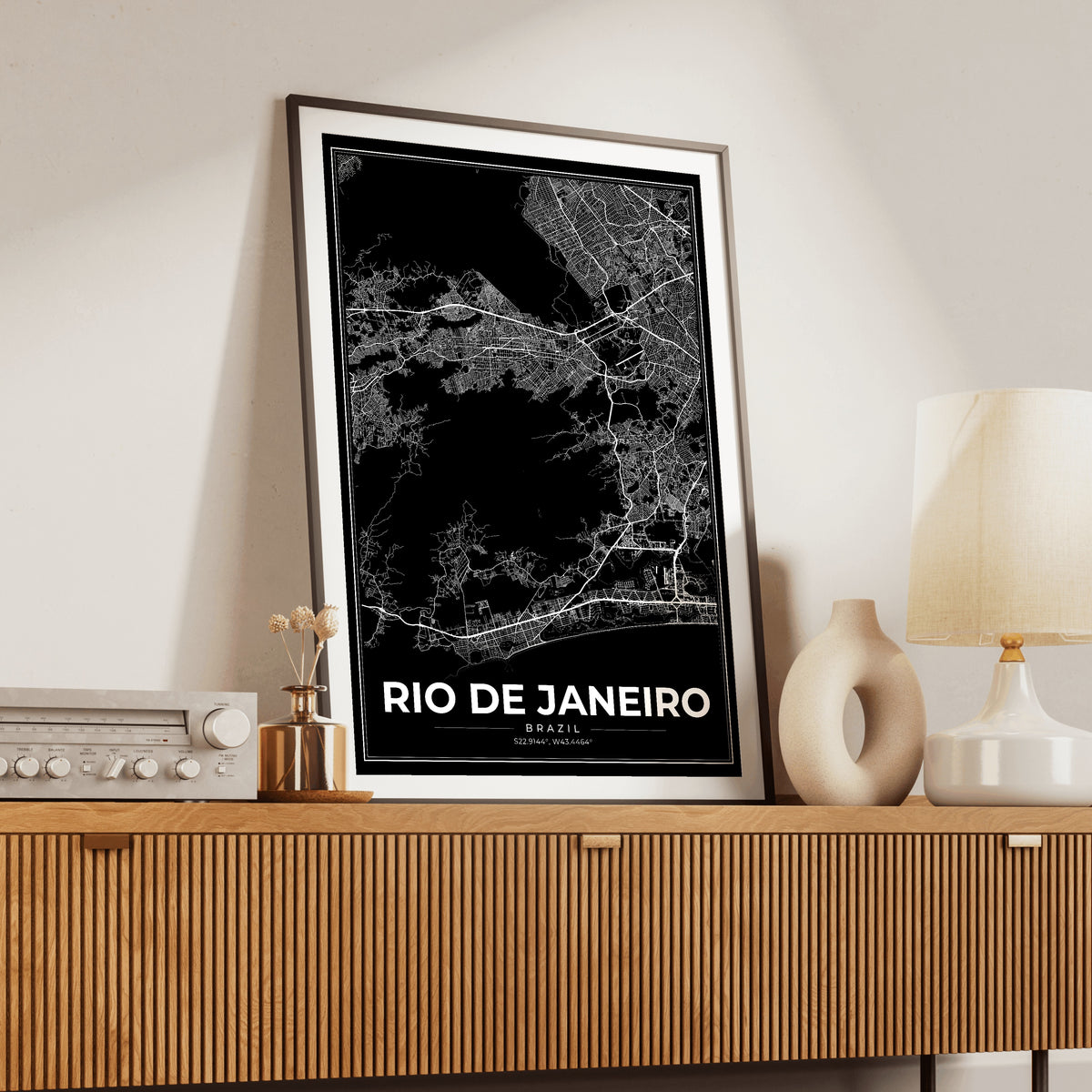 Rio de Janeiro Modern Map Poster