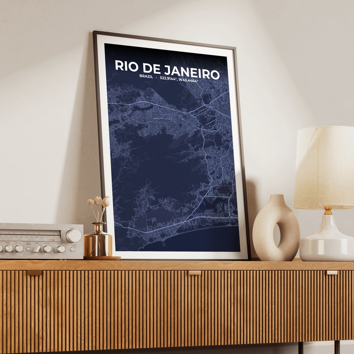 Rio de Janeiro Tide Map Poster