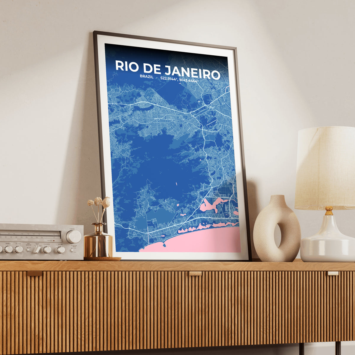 Rio de Janeiro Candy Map Poster