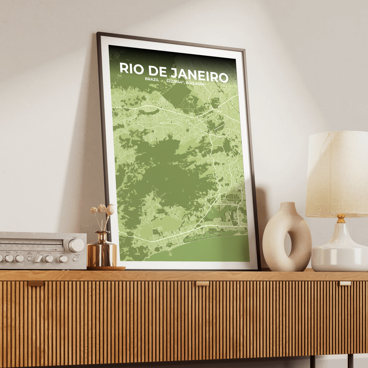 Rio de Janeiro Grove Map Poster