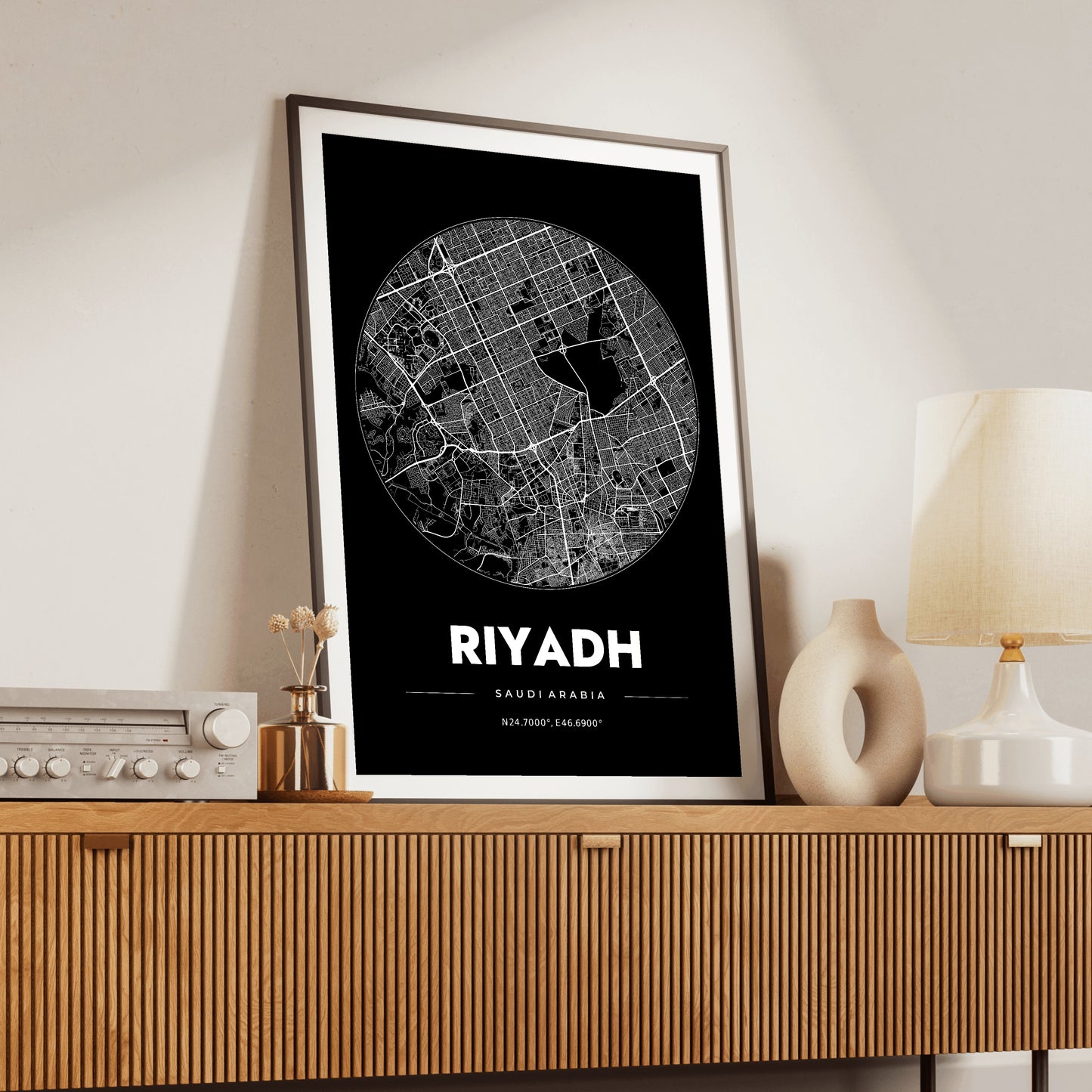 Riyadh Spot Map Poster