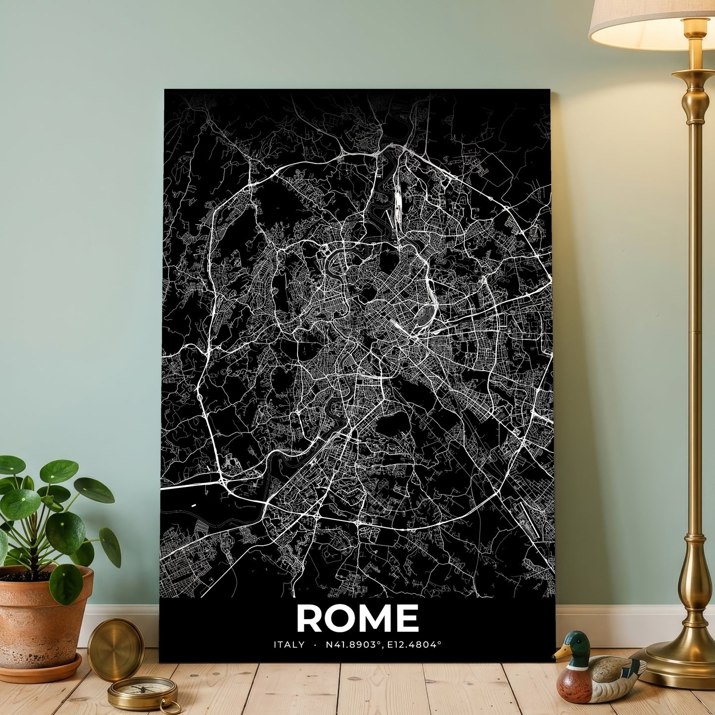Rome Elegant Map Poster