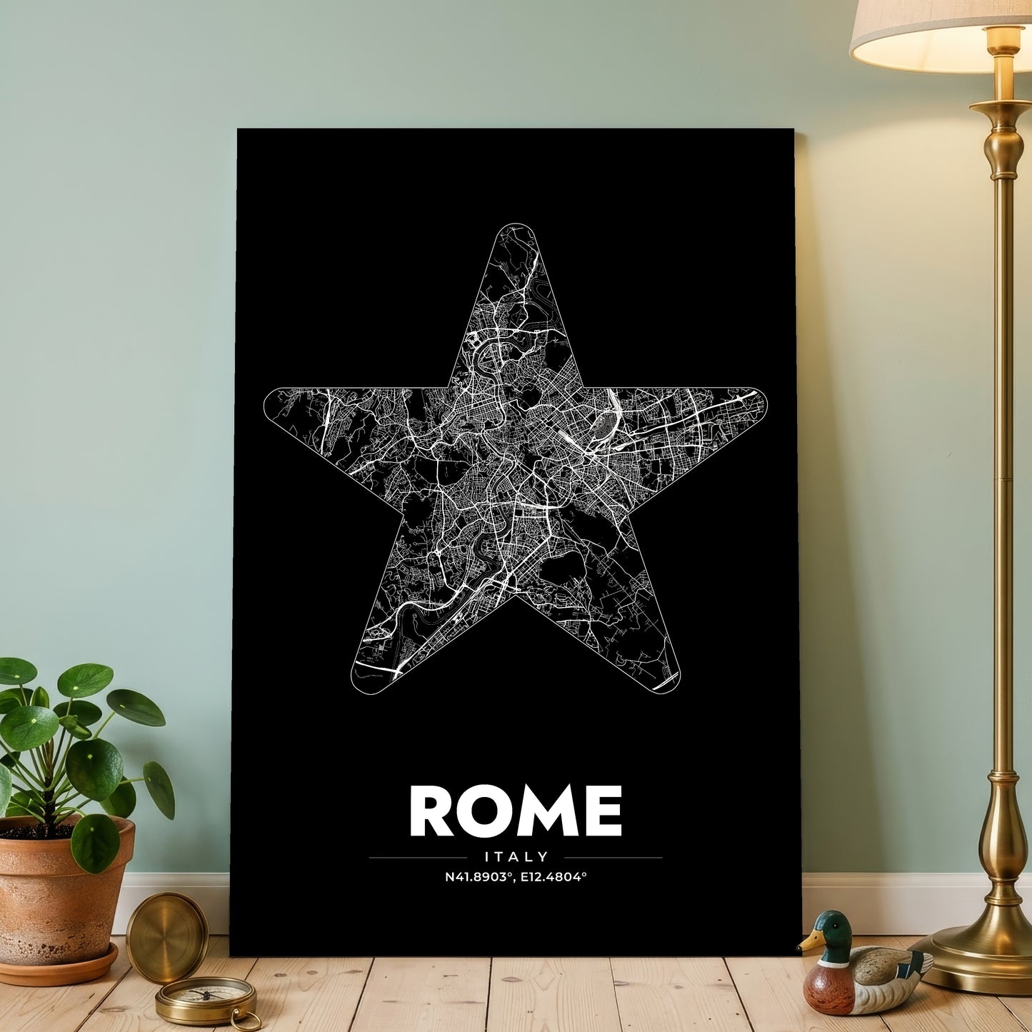 Rome Star Map Poster