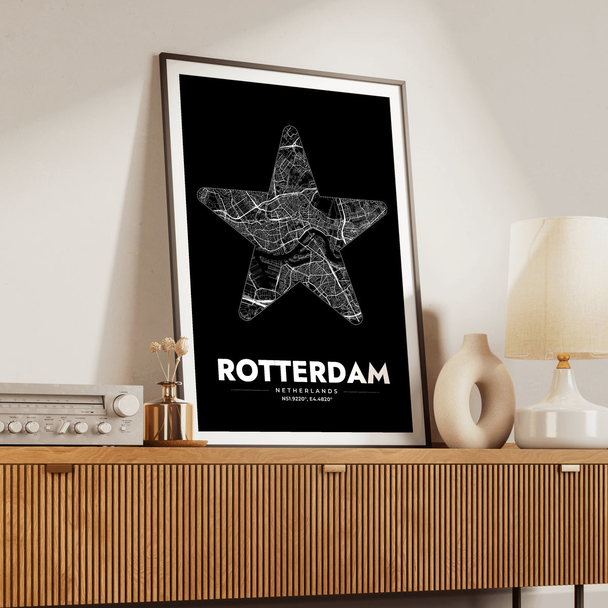 Rotterdam Star Map Poster