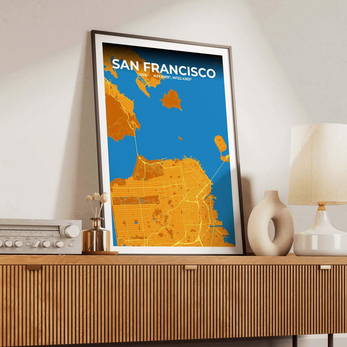 San Francisco Scorch Map Poster