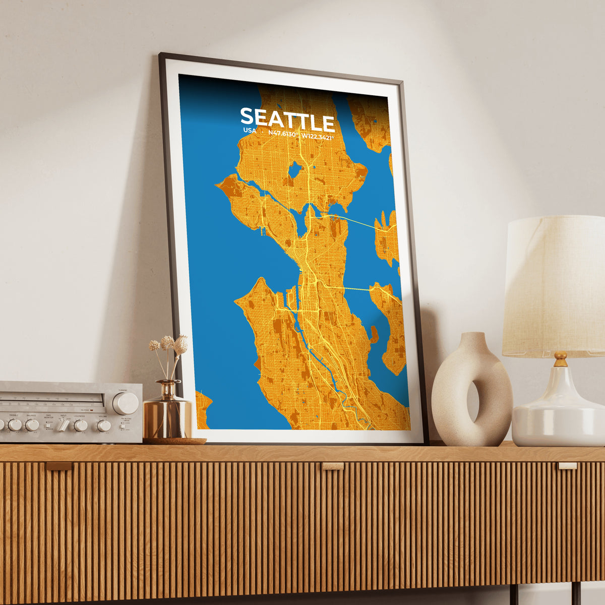 Seattle Scorch Map Poster