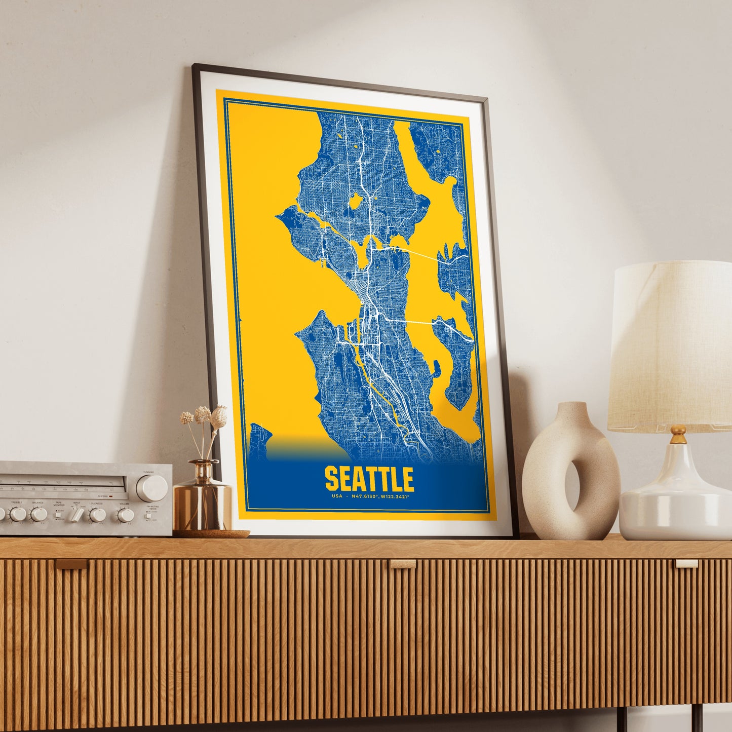 Seattle Blockbuster Map Poster