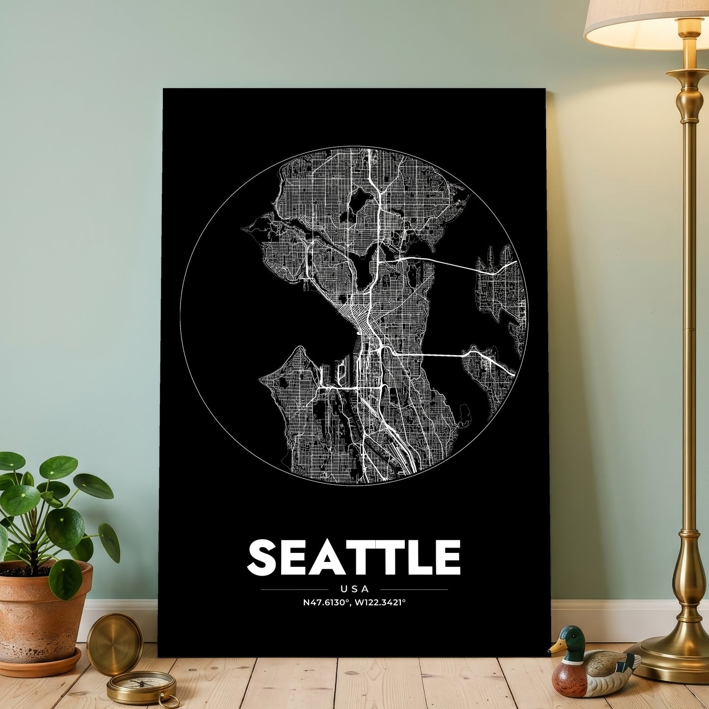 Seattle Spot Map Poster