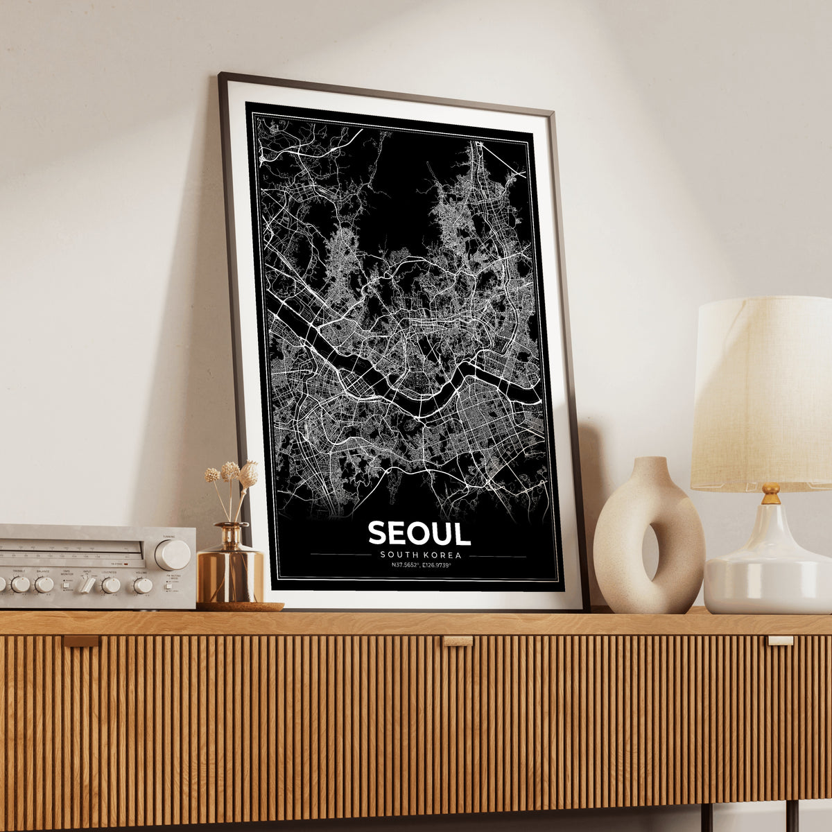 Seoul Modern Map Poster