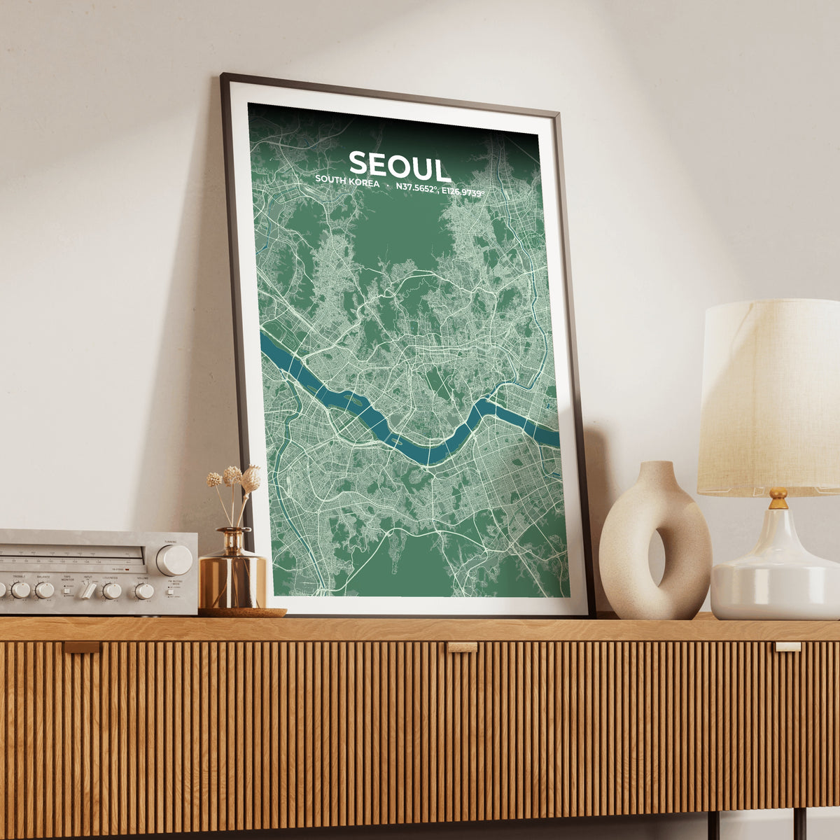 Seoul Mist Map Poster