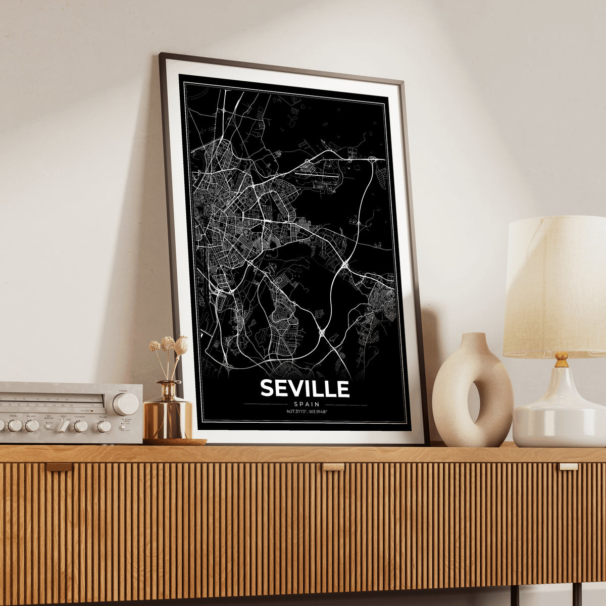 Seville Modern Map Poster