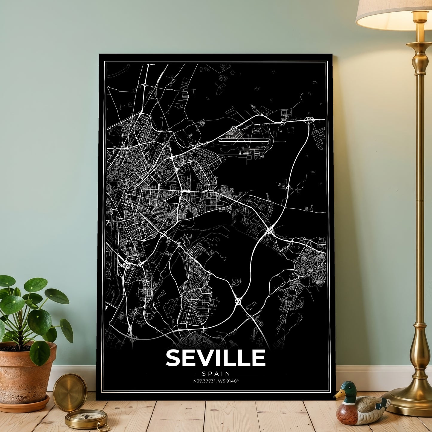 Seville Modern Map Poster
