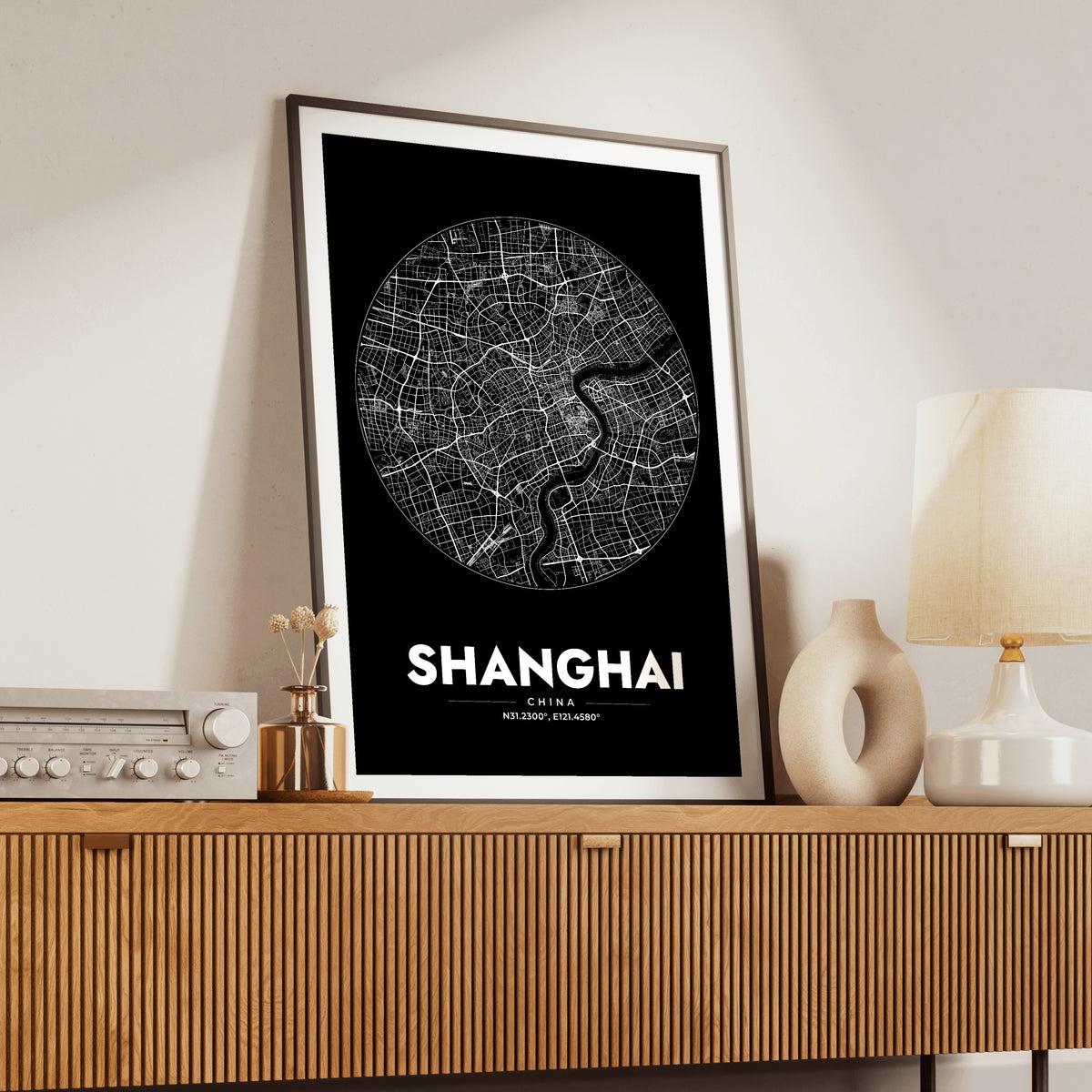 Shanghai Spot Map Poster