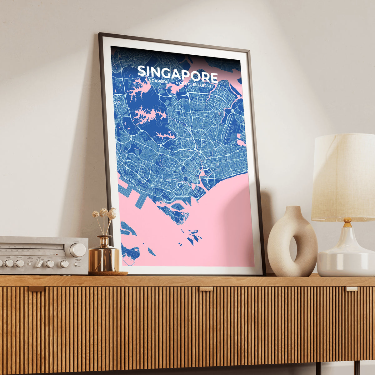Singapore Candy Map Poster
