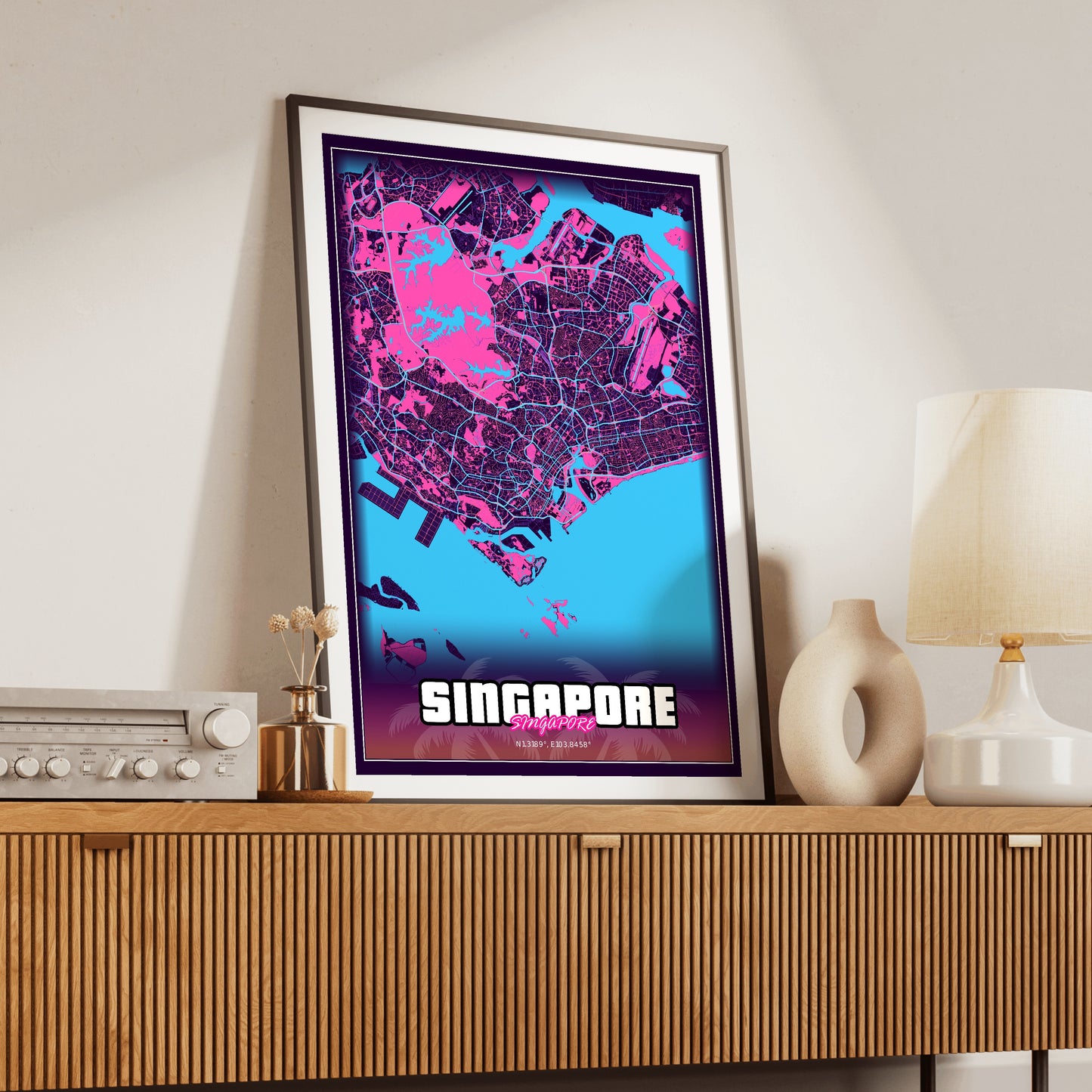 Singapore GTA Map Poster