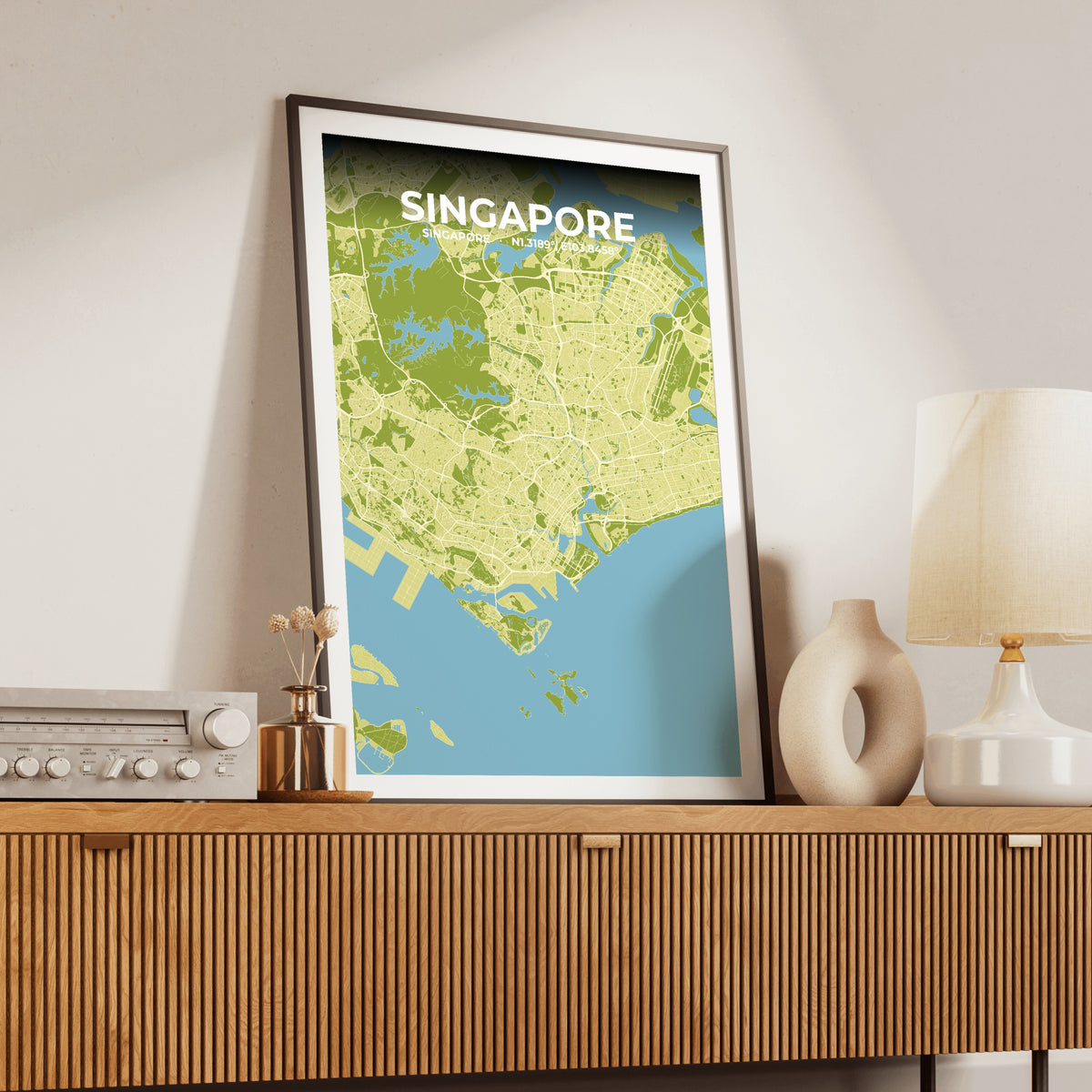 Singapore Fern Map Poster