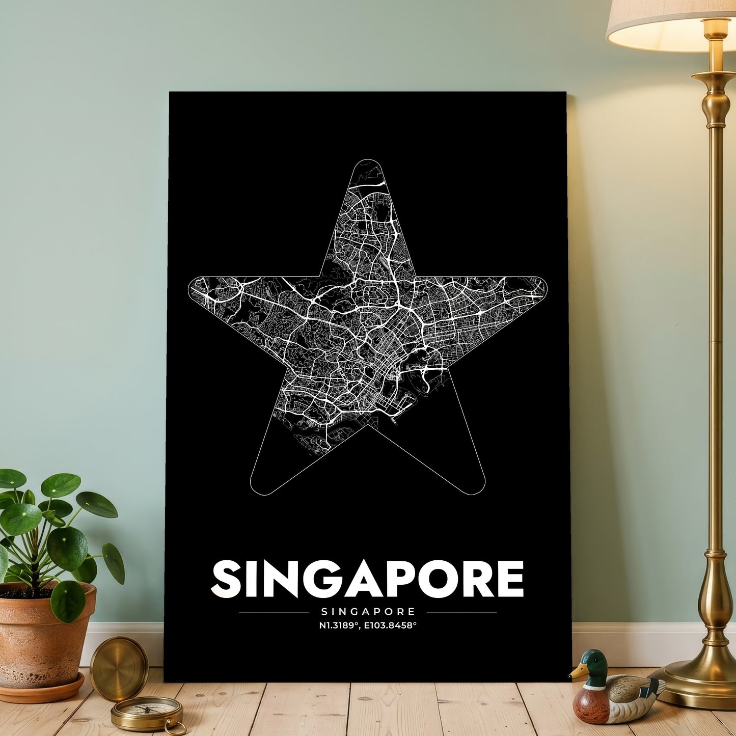 Singapore Star Map Poster