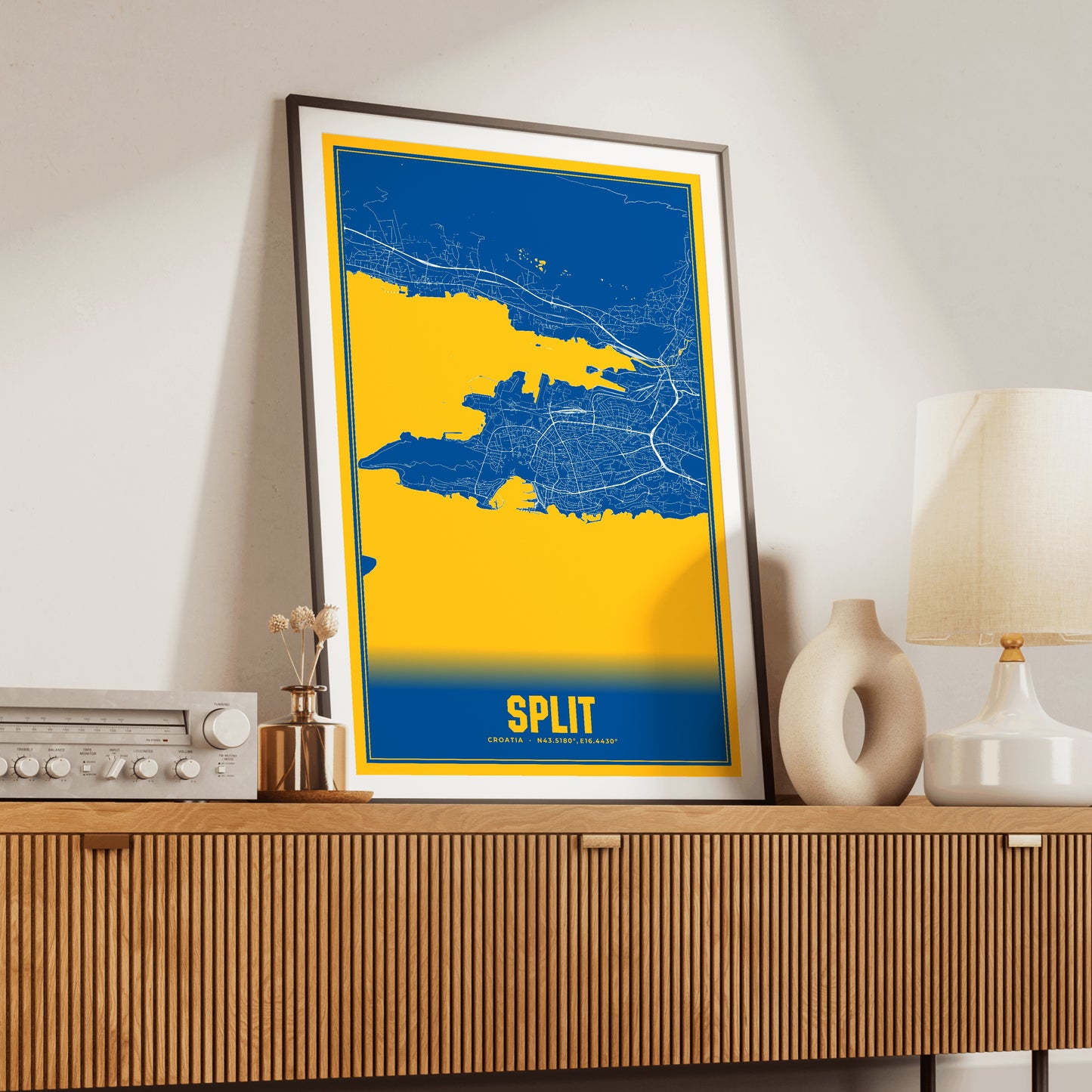 Split Blockbuster Map Poster