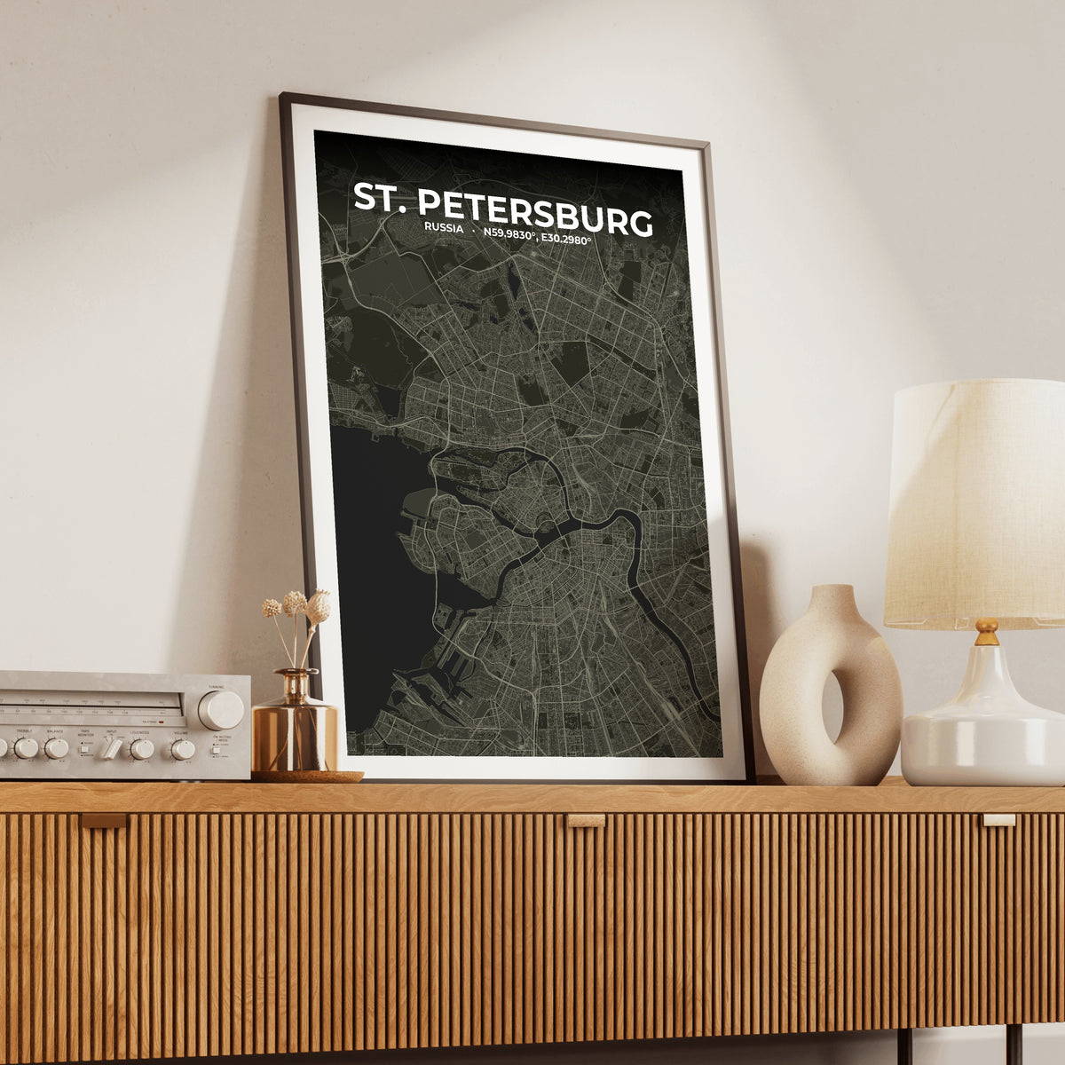 St. Petersburg Sable Map Poster