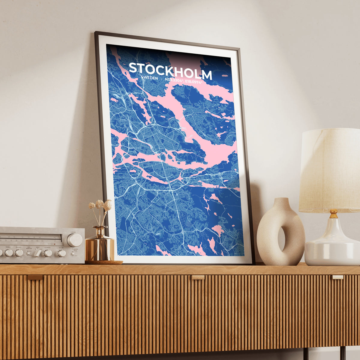 Stockholm Candy Map Poster