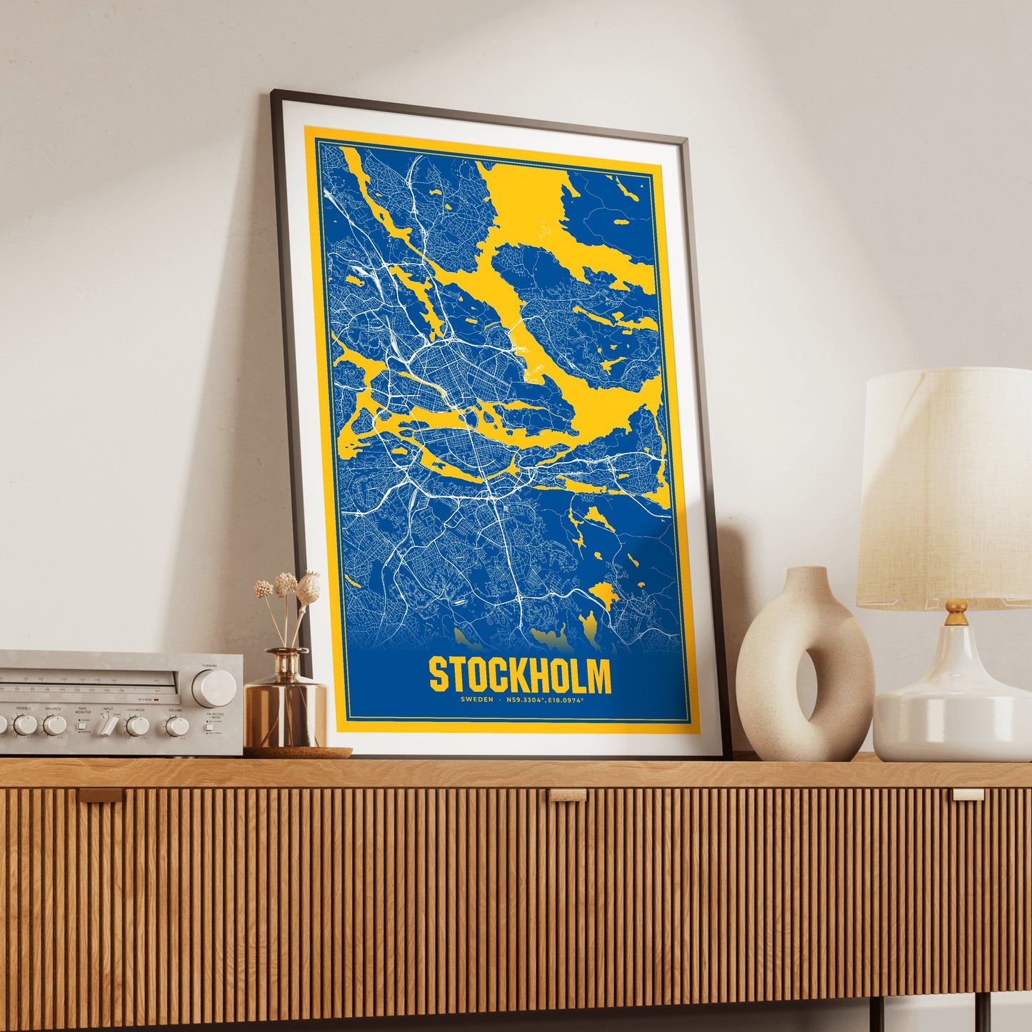 Stockholm Blockbuster Map Poster