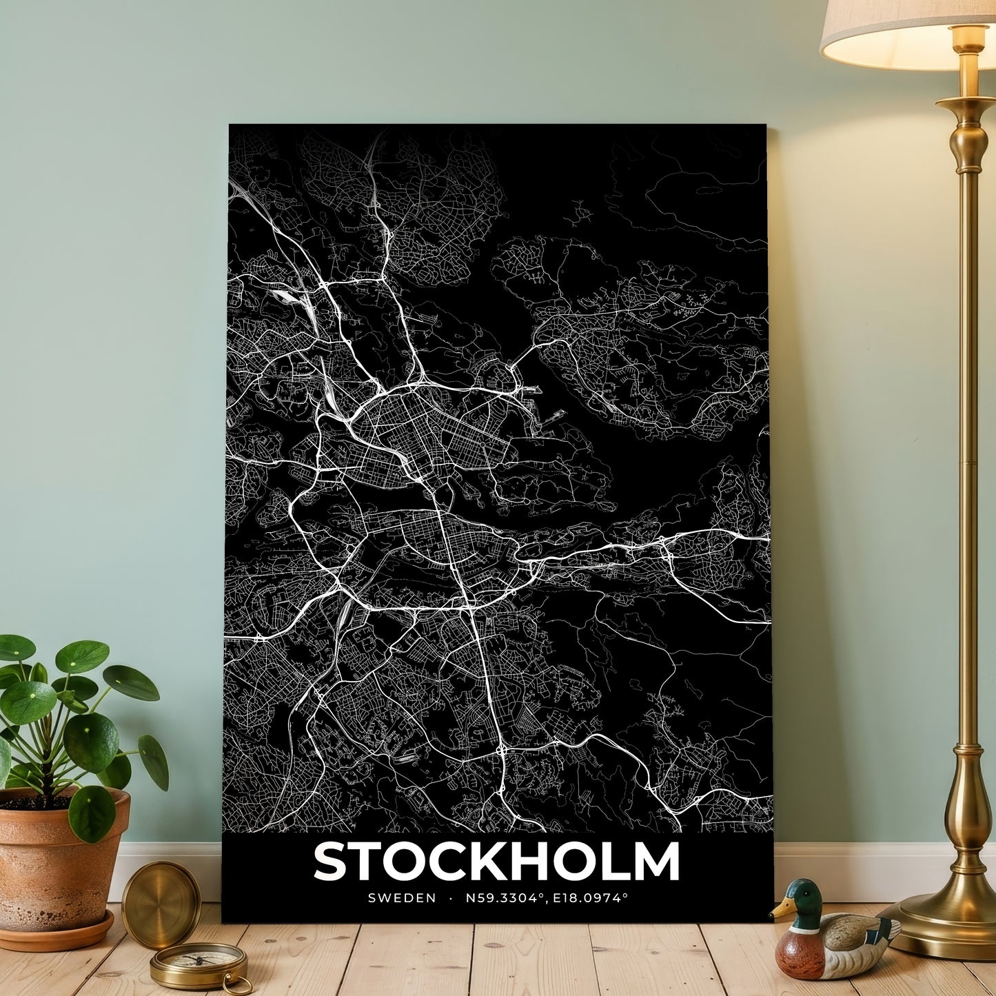 Stockholm Elegant Map Poster