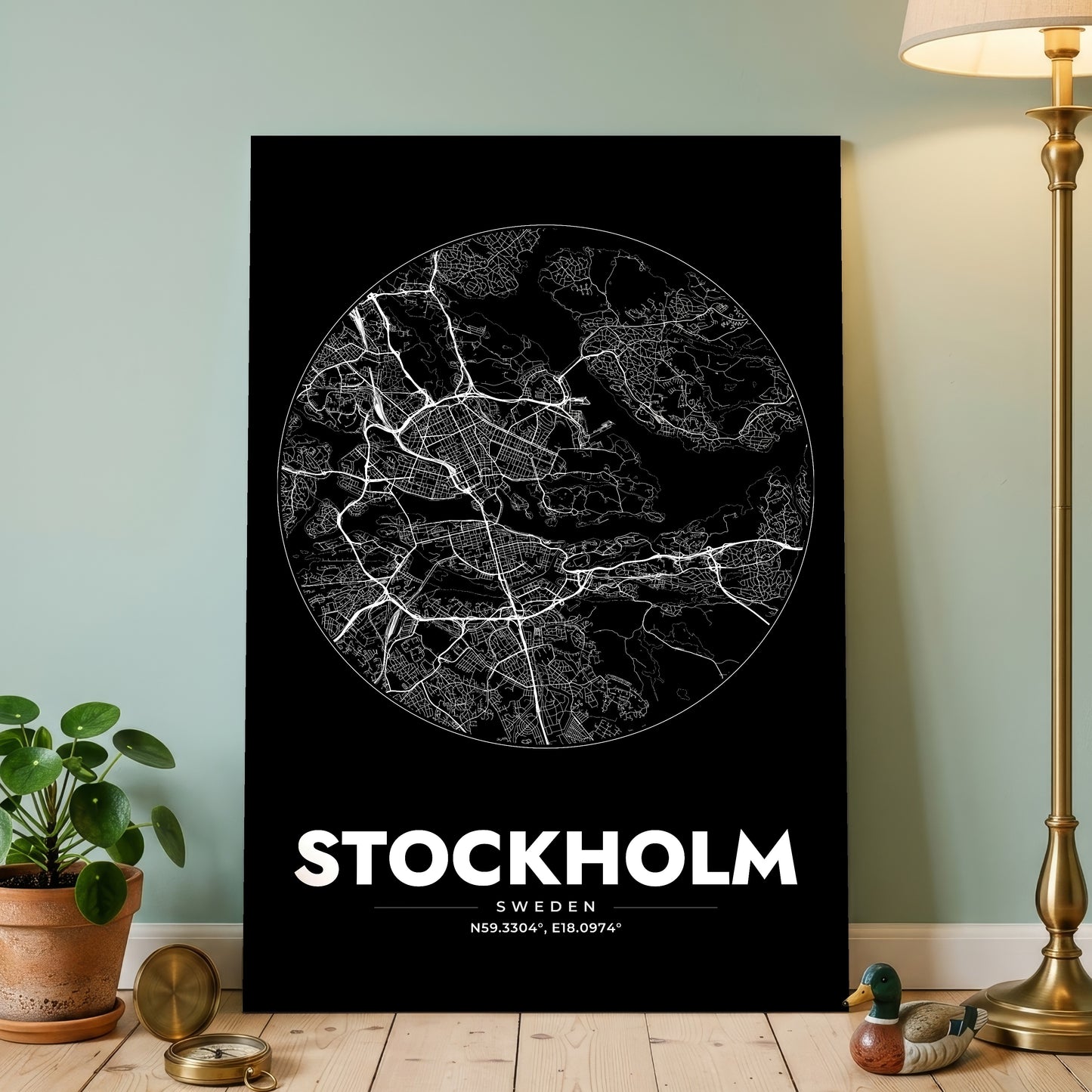 Stockholm Spot Map Poster