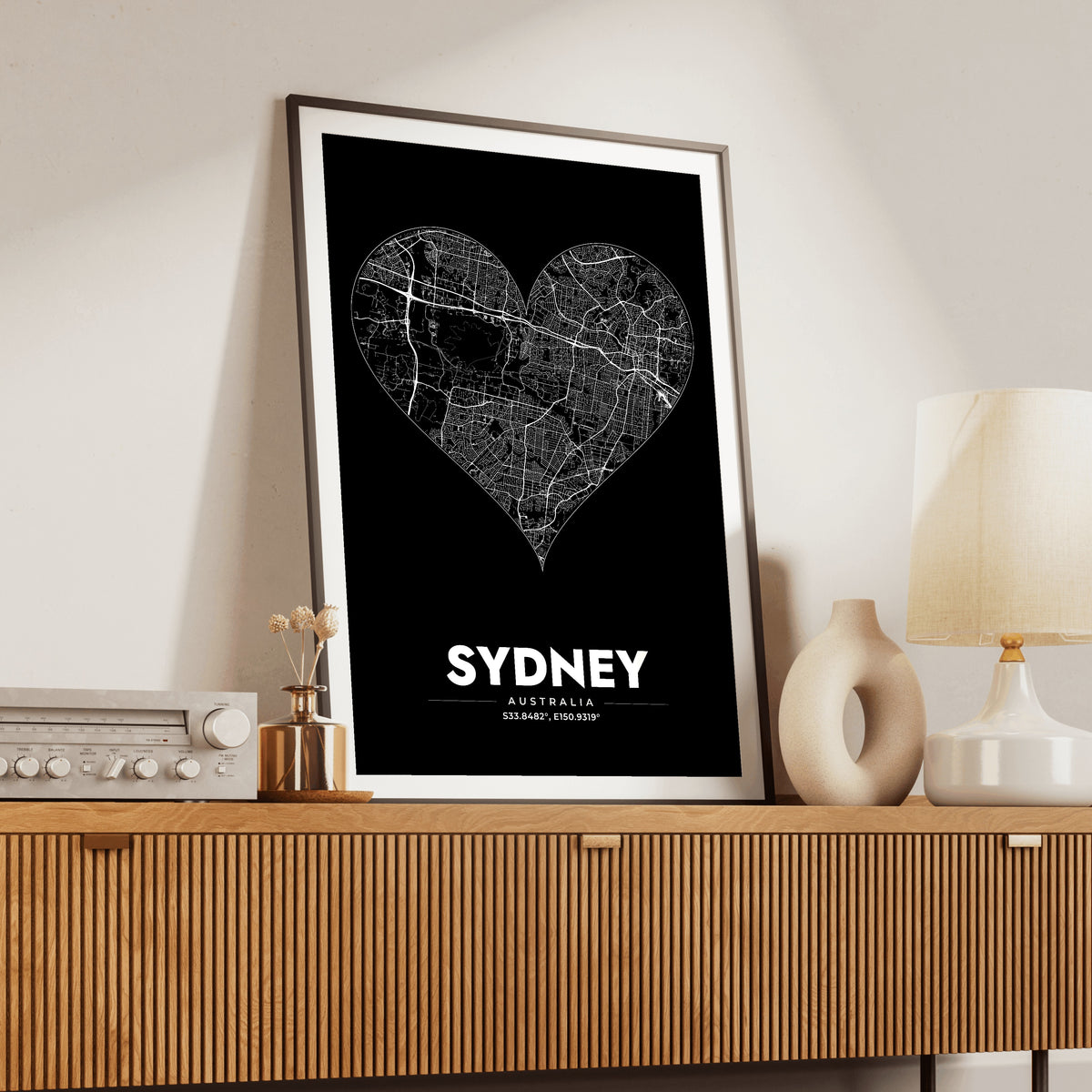 Sydney Heart Map Poster