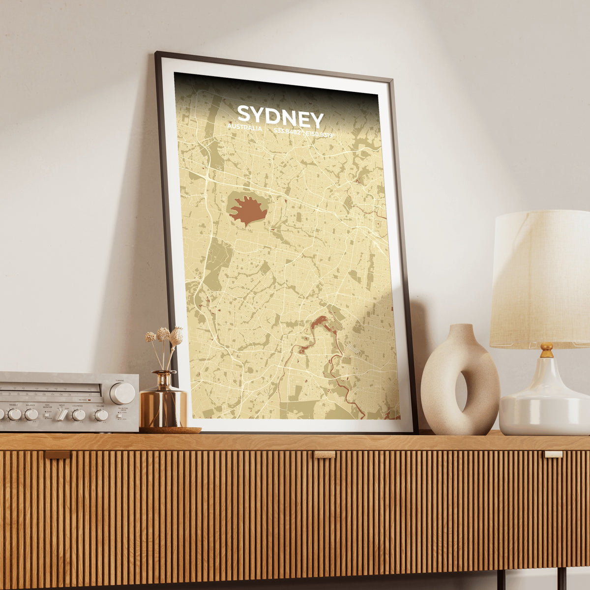 Sydney Ember Map Poster