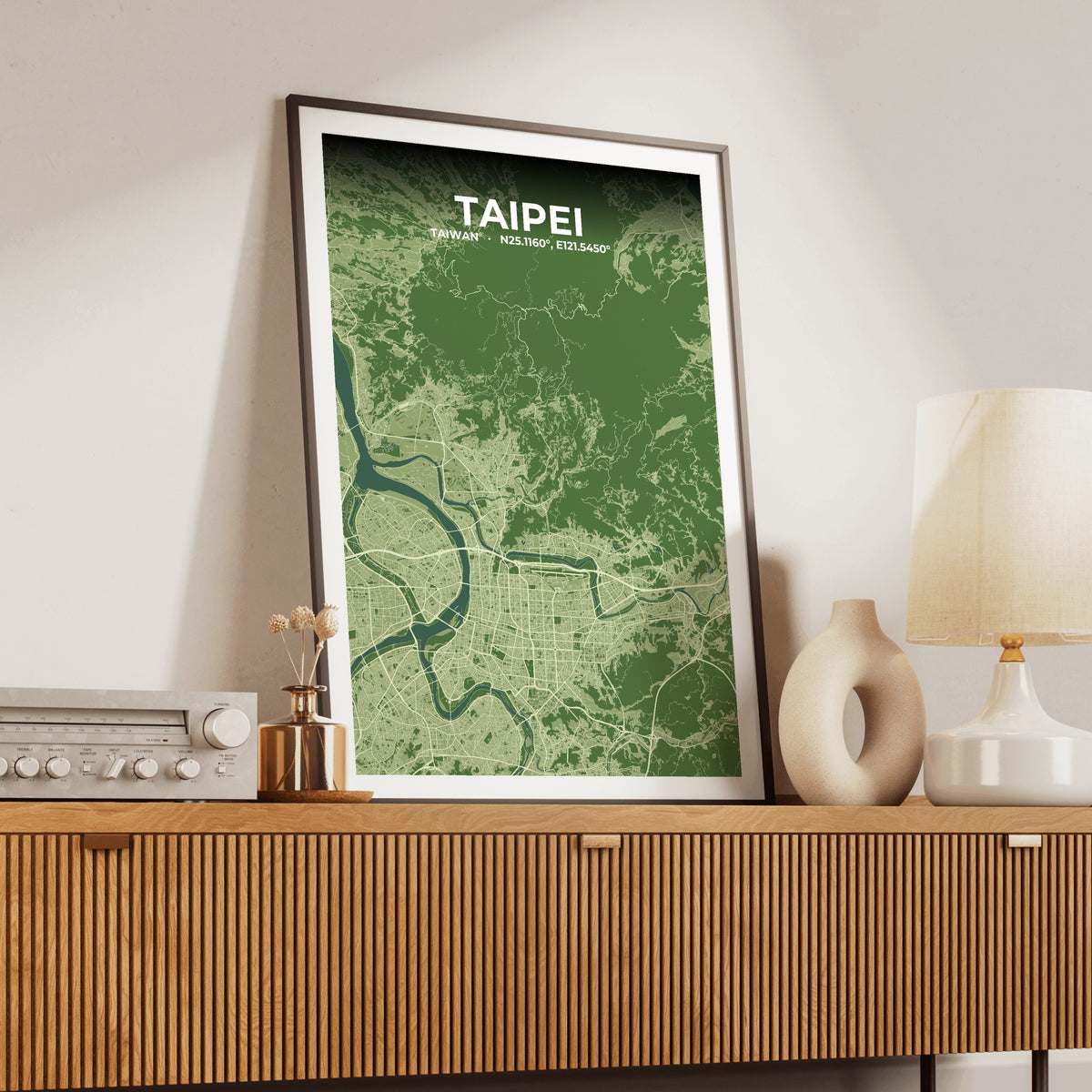 Taipei Clay Map Poster