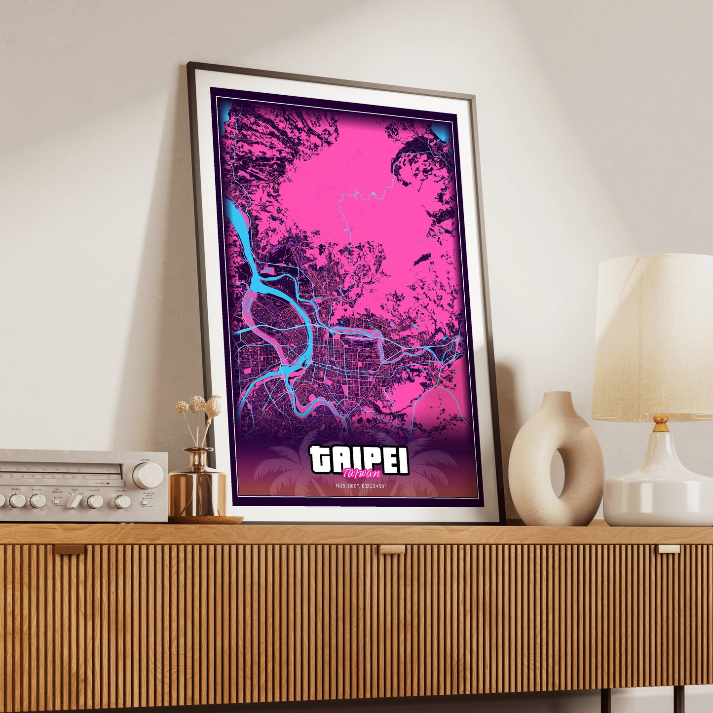 Taipei GTA Map Poster
