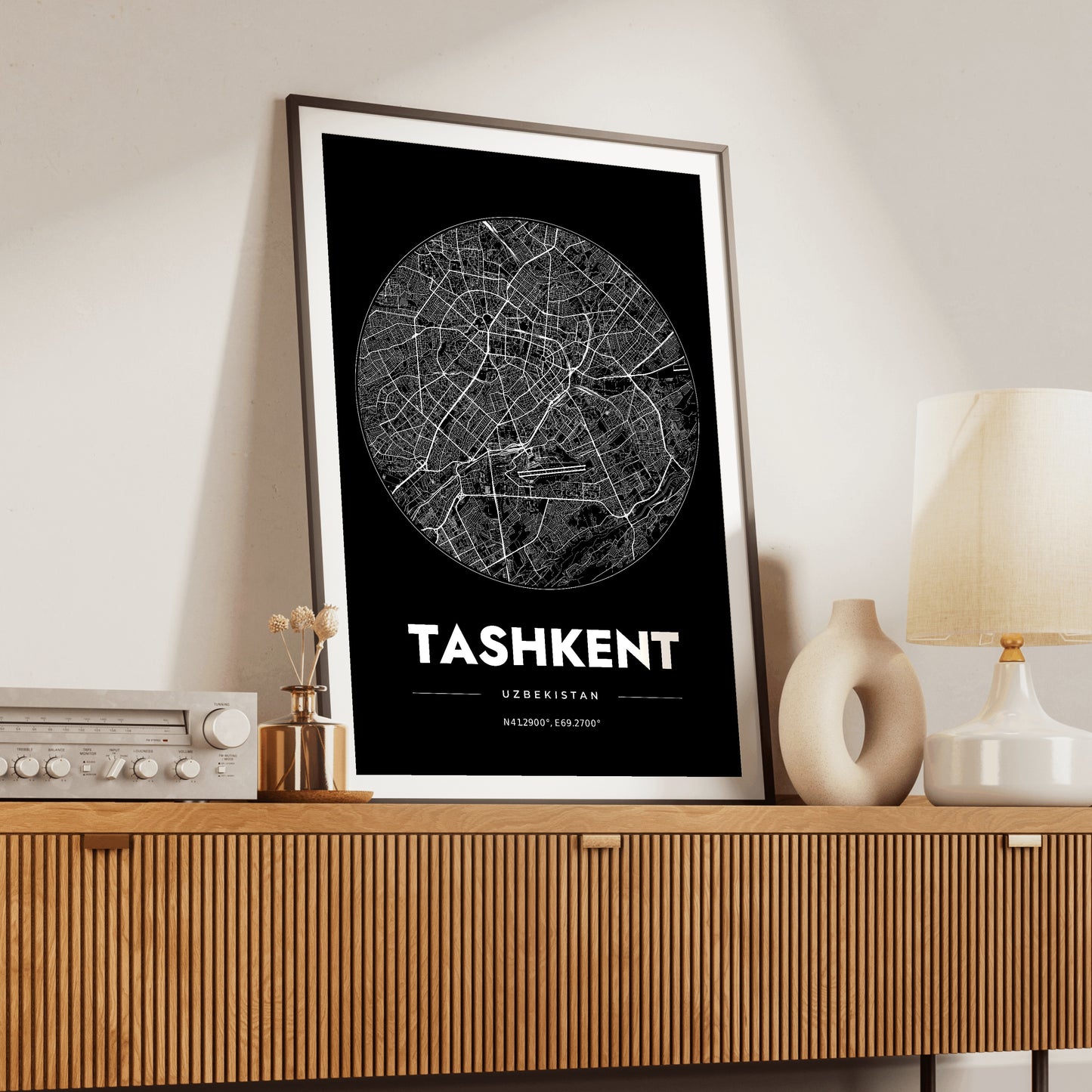 Tashkent Spot Map Poster