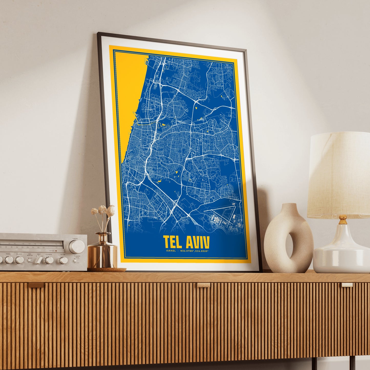 Tel Aviv Blockbuster Map Poster