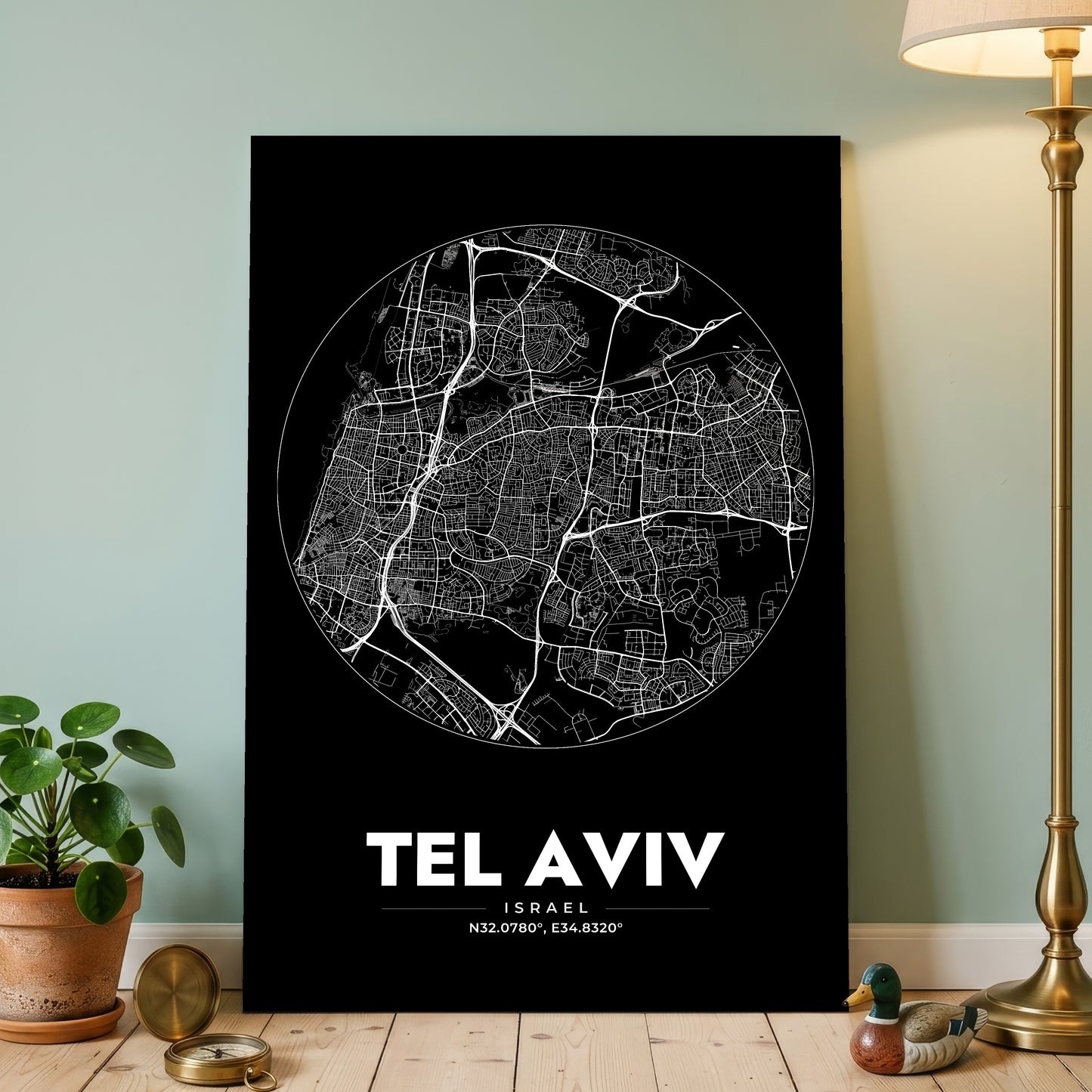 Tel Aviv Spot Map Poster