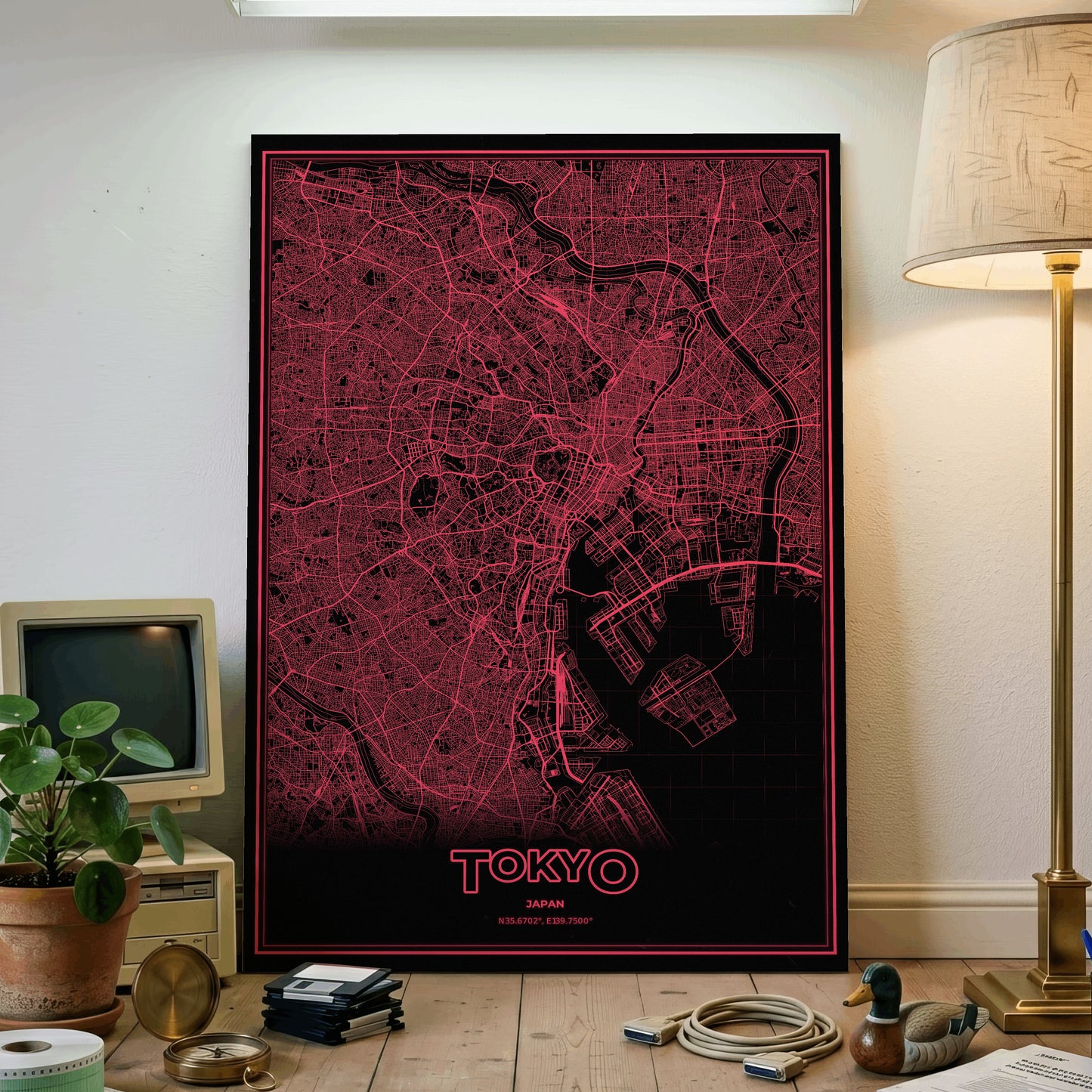 Tokyo Phosphor Map Poster - System Alert