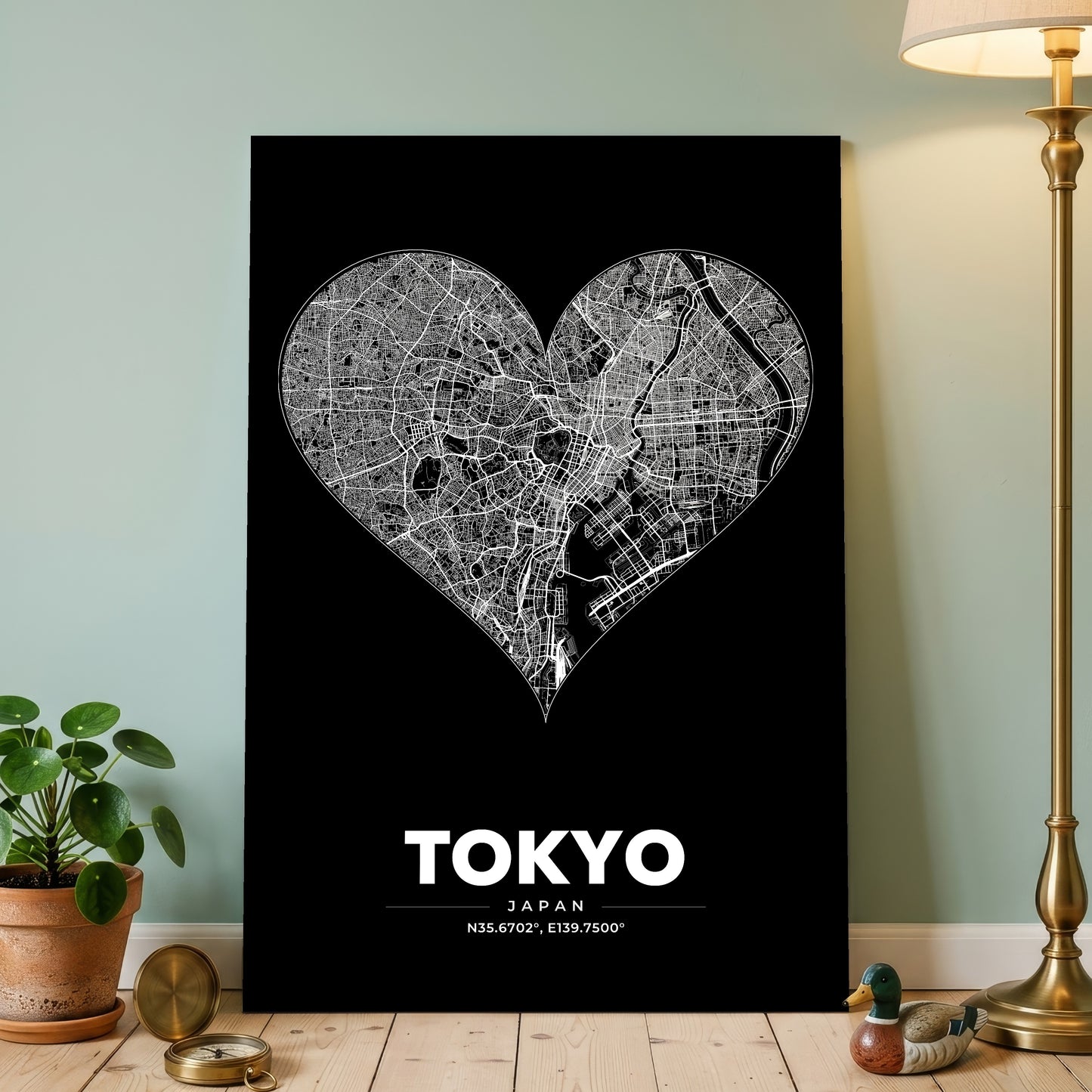 Tokyo Heart Map Poster