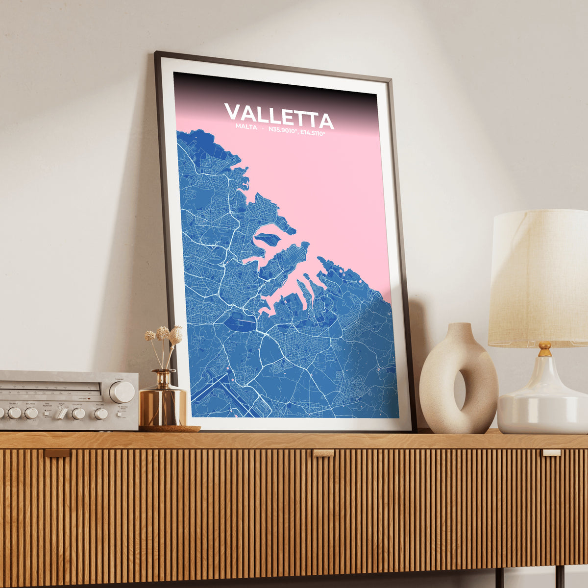Valletta Candy Map Poster