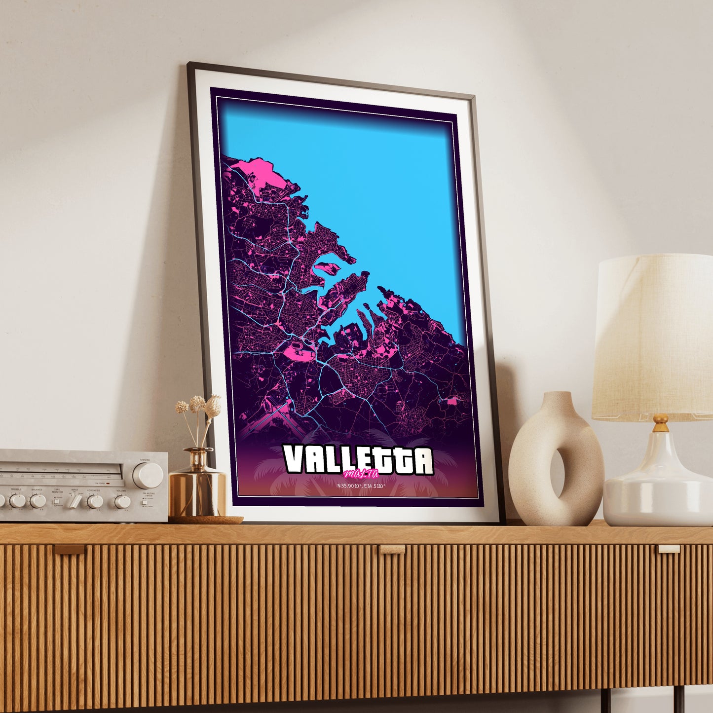 Valletta GTA Map Poster