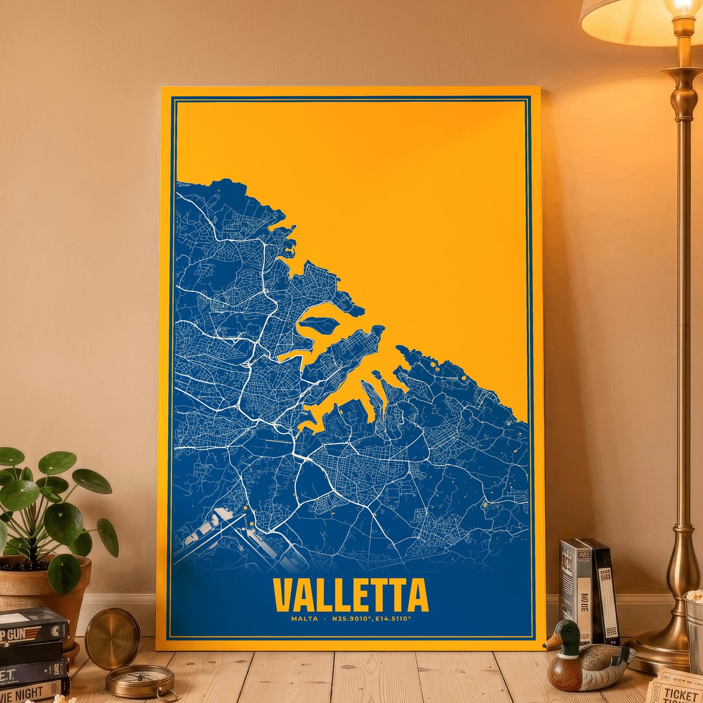 Valletta Blockbuster Map Poster