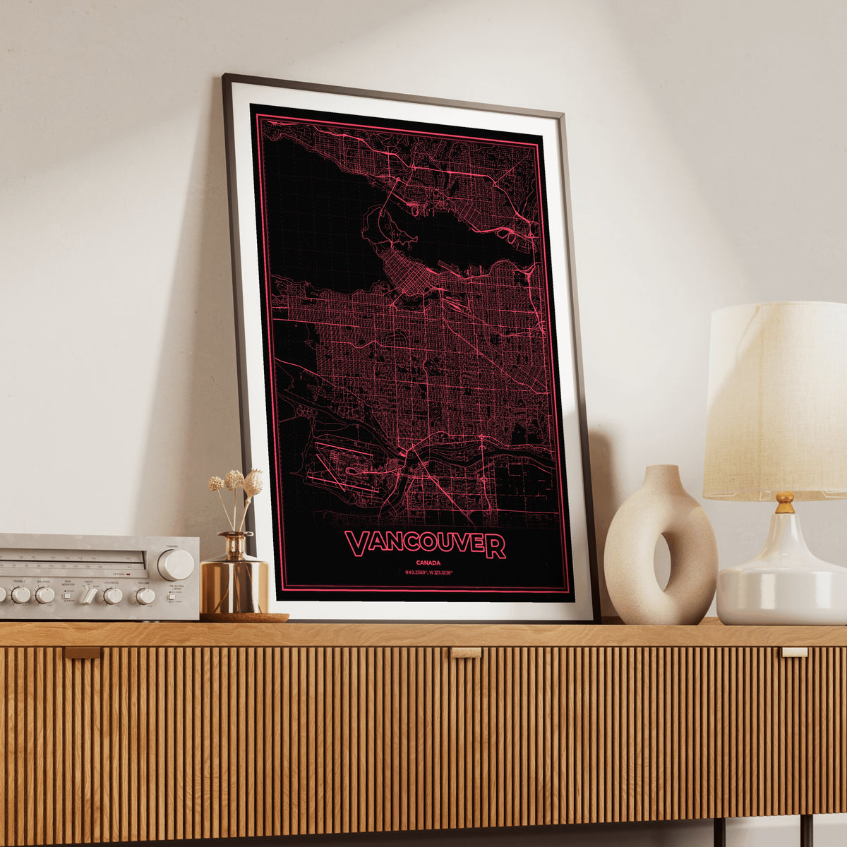 Vancouver Phosphor Map Poster - System Alert