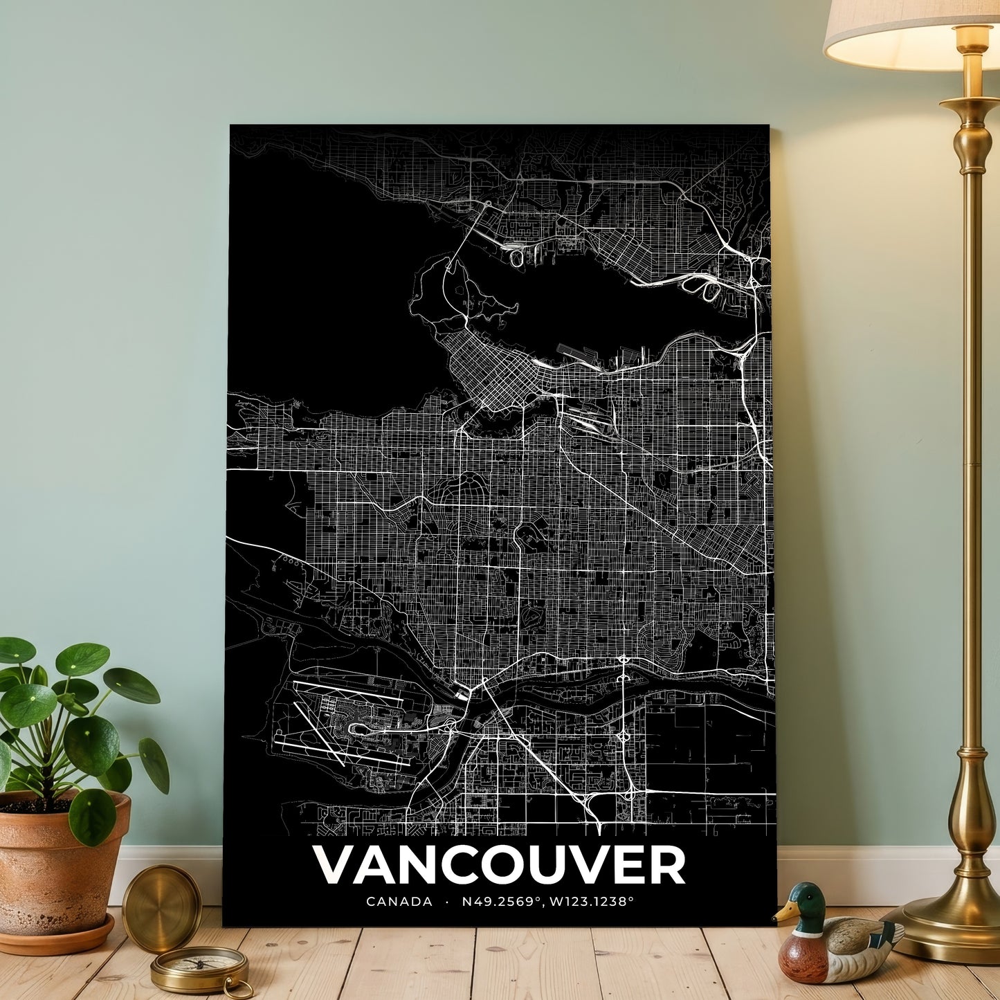 Vancouver Elegant Map Poster