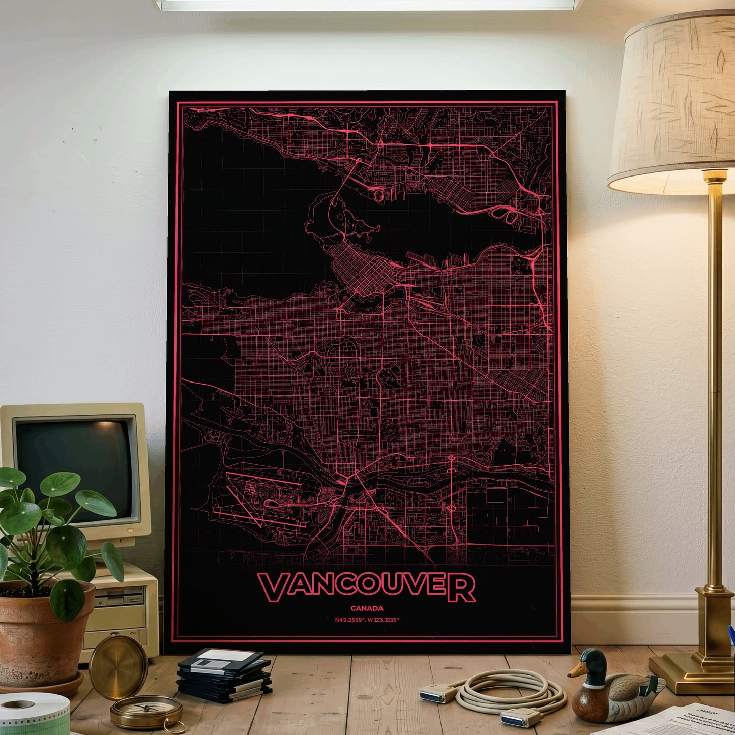 Vancouver Phosphor Map Poster - System Alert