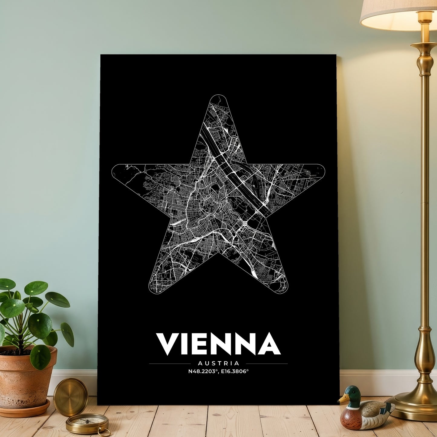 Vienna Star Map Poster