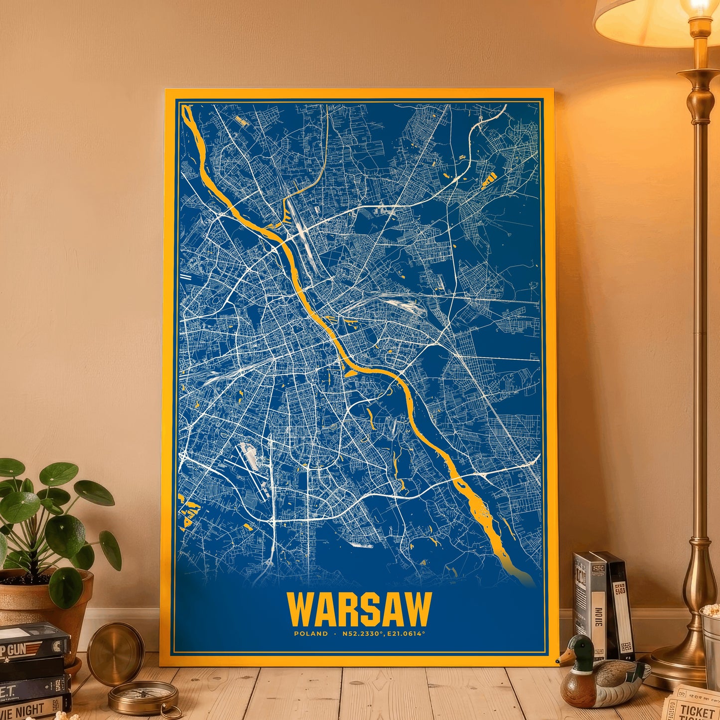 Warsaw Blockbuster Map Poster