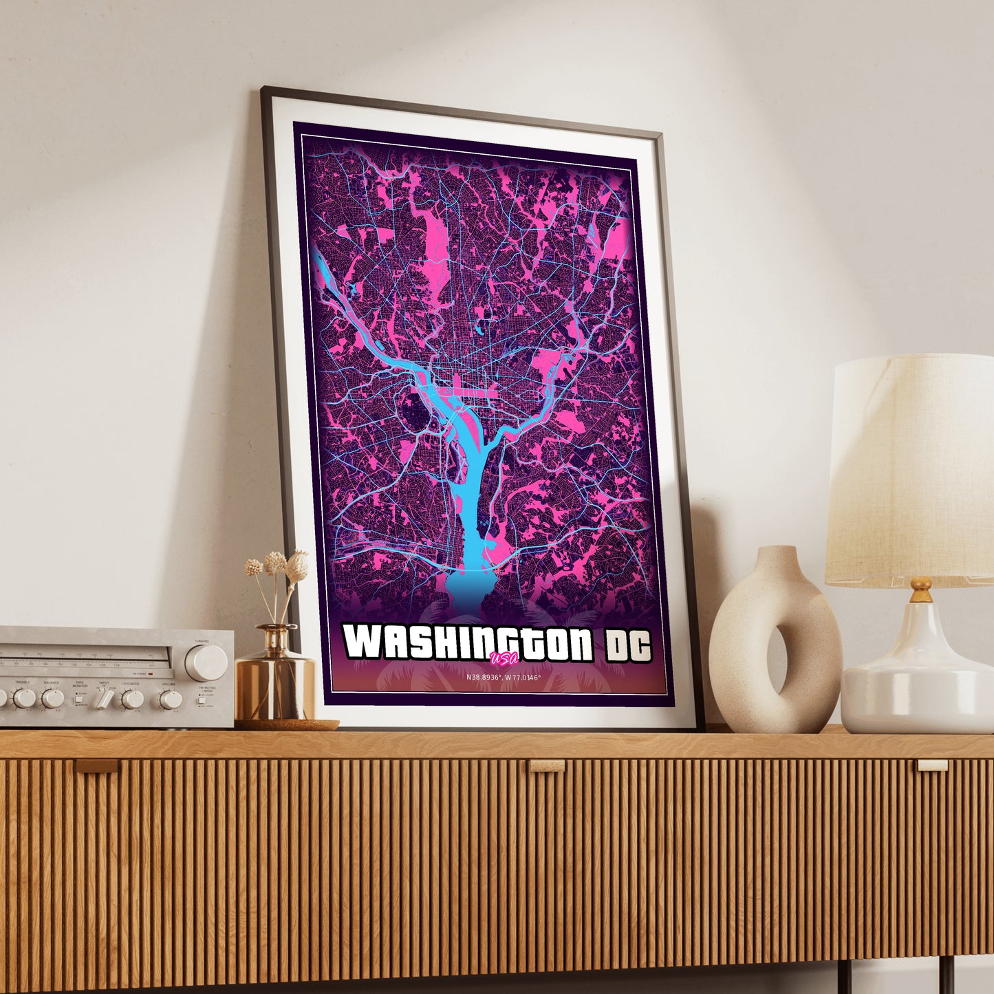 Washington DC GTA Map Poster